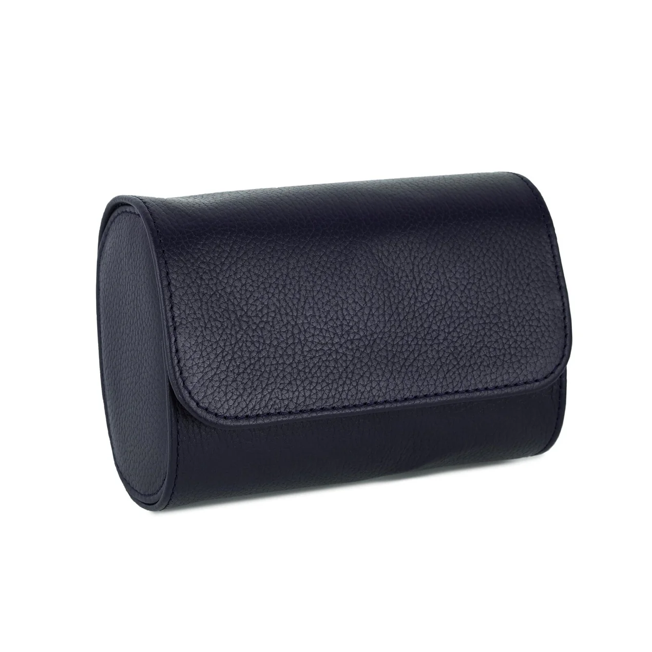 The Somerset Luxury Blue Leather Watch Case Roll - Image 5