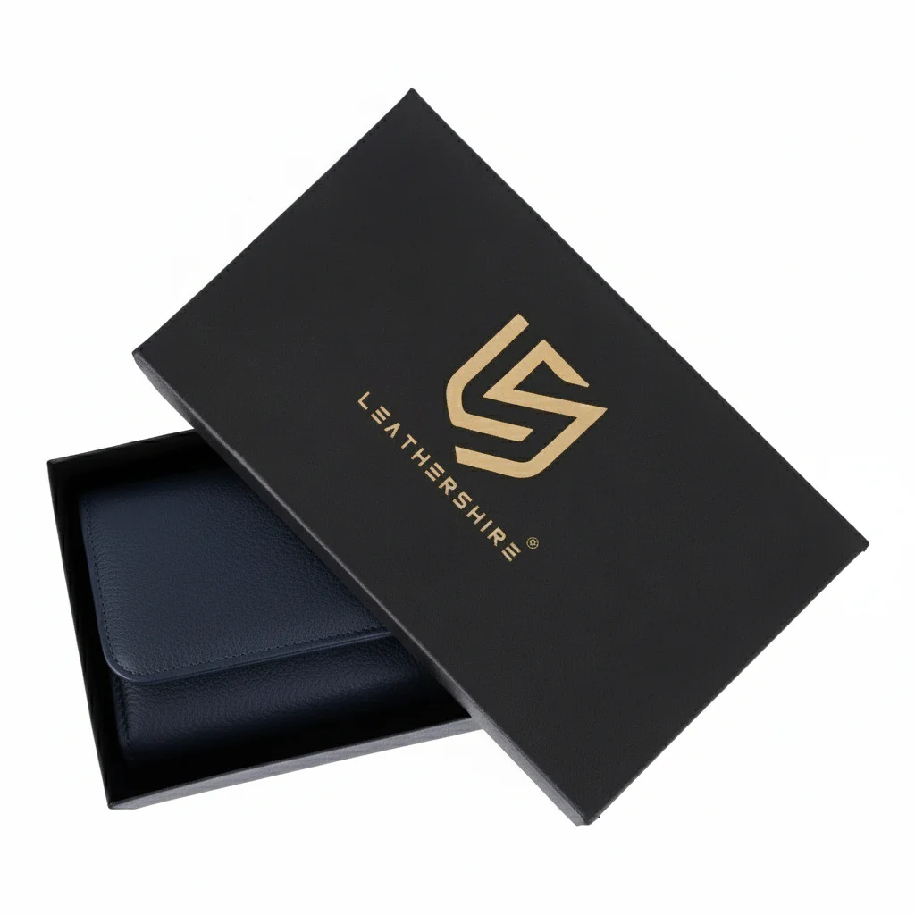 The Somerset Luxury Blue Leather Watch Case Roll - Image 9