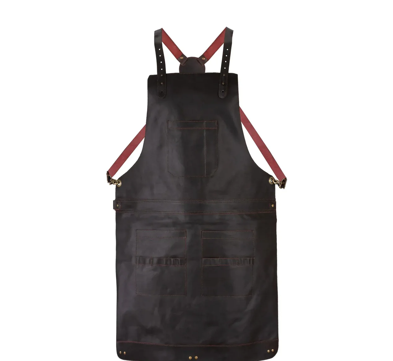 The Bedfordshire Full Grain Handmade Crossbody Leather apron - Image 9