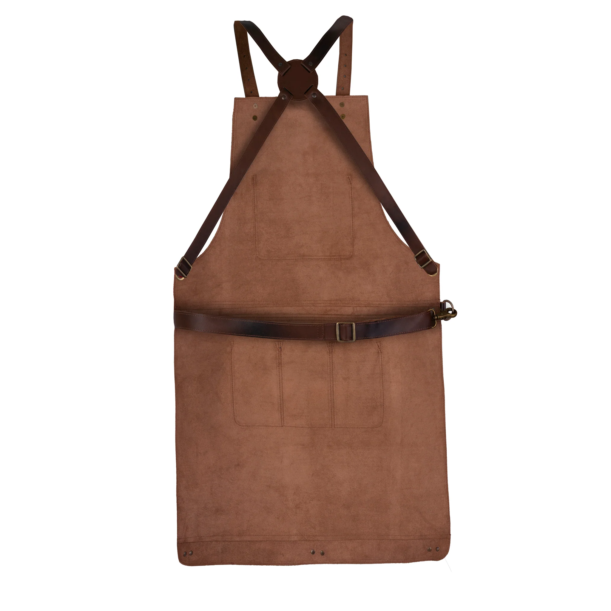 Pink Rose Crazy Horse Pull up Crossbody Leather apron - Image 5