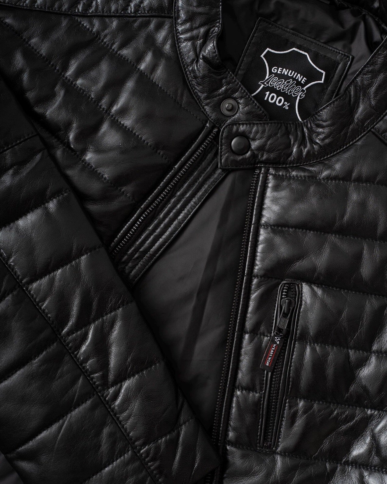 Premium Warm & Stylish Luxury Puffer Sheep Skin Leather Jacket - Image 10