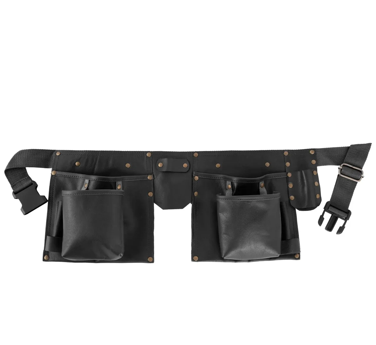 The Dorset Black Full Grain Leather Tool Belt Wrench Holder Mechanics Tool Belt - Image 2