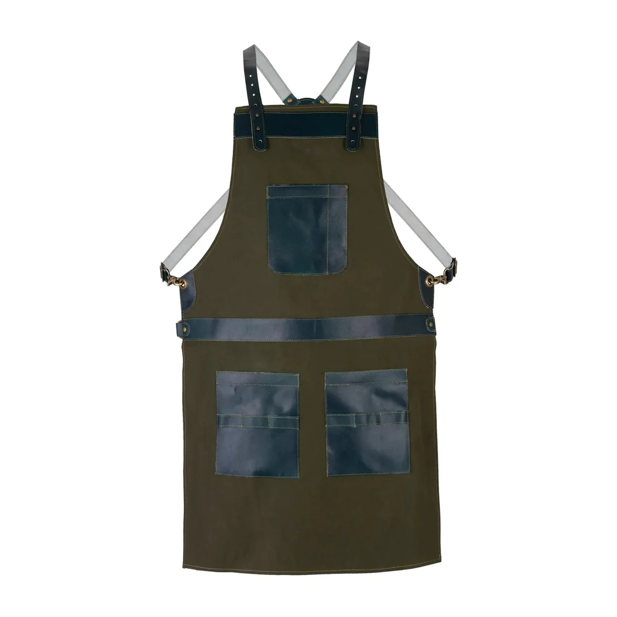 The Essex Canvas Full Grain Handmade Leather Apron - Image 5