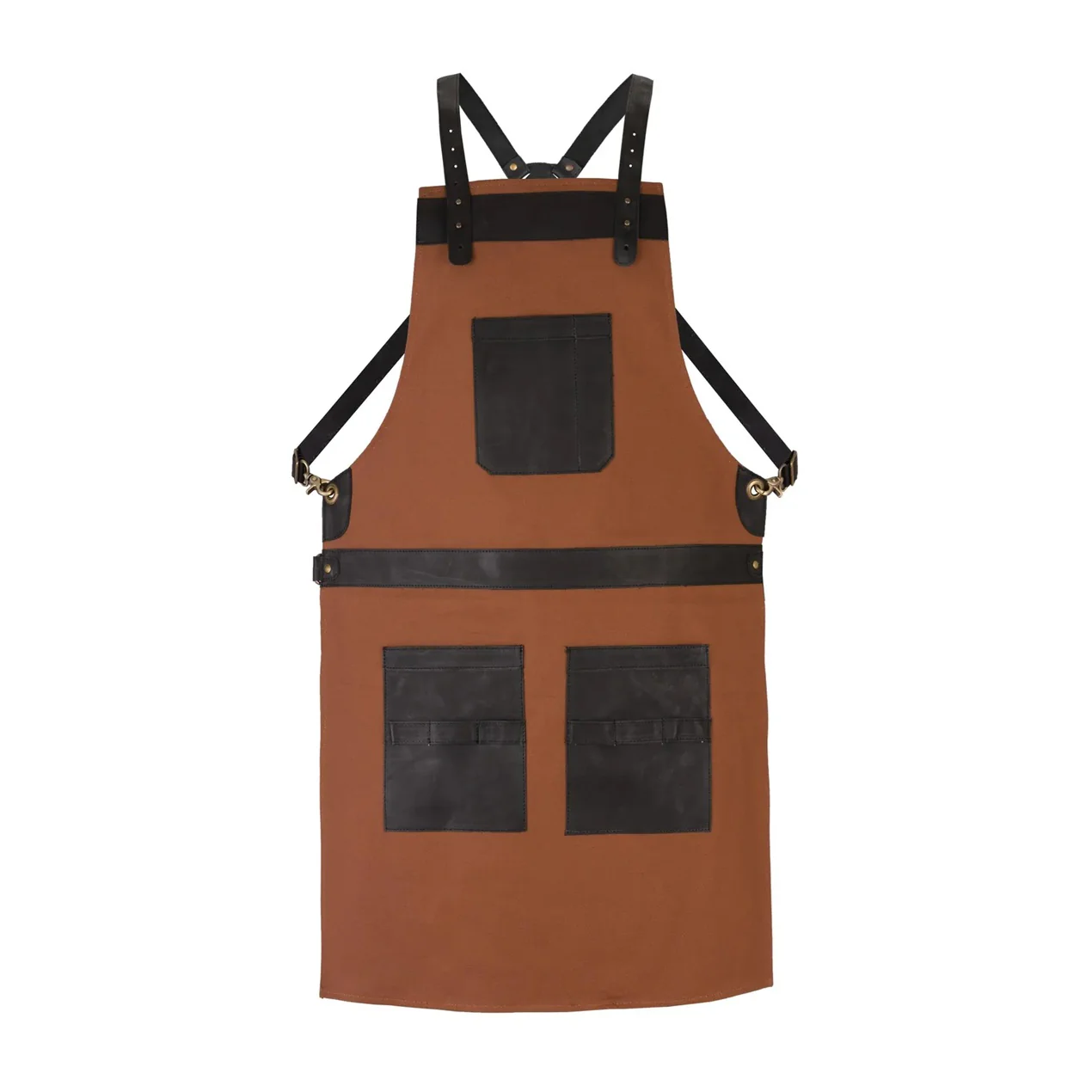 The Essex Canvas Full Grain Handmade Leather Apron - Image 9