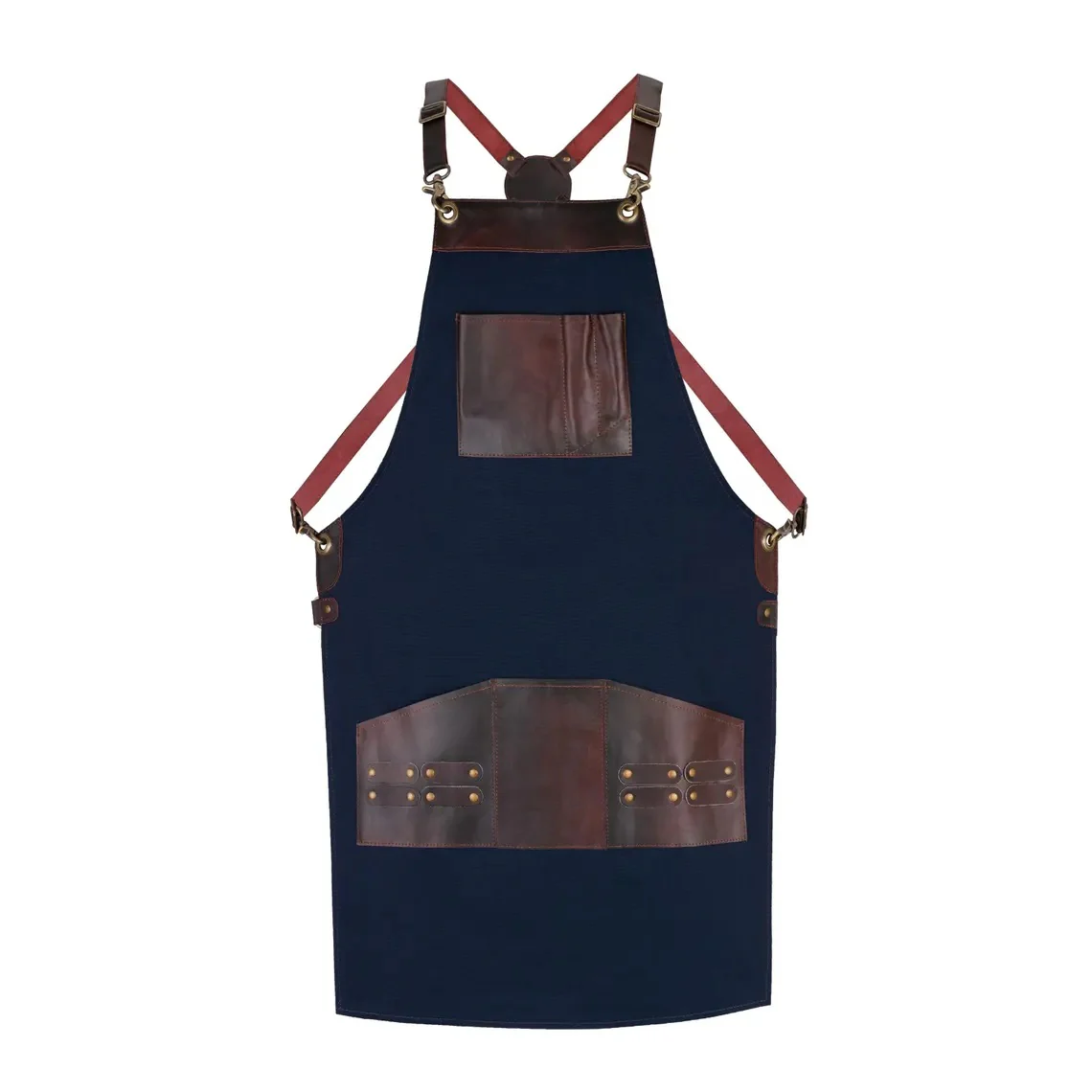 The Bedfordshire Canvas Apron with Leather pockets - Image 5