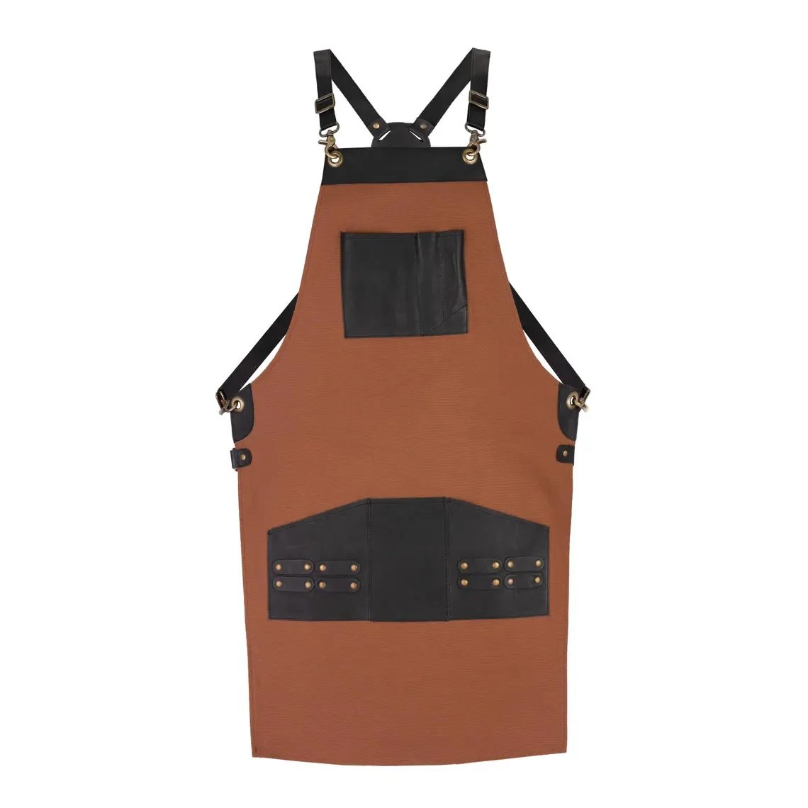 The Bedfordshire Canvas Apron with Leather pockets - Image 8
