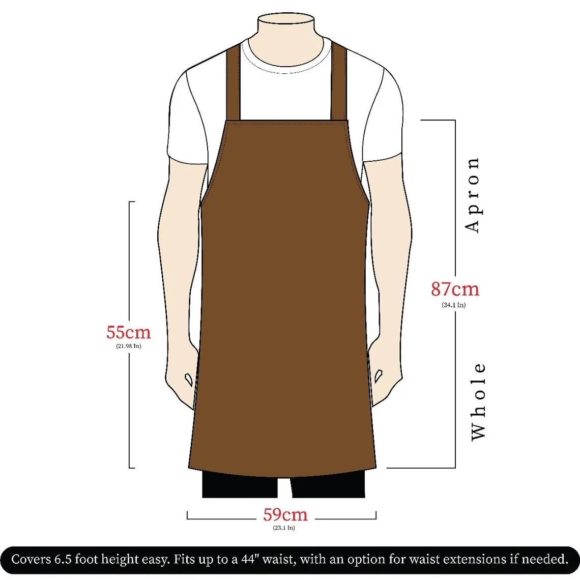 The Bedfordshire Leather Handmade studded bonded Apron Bartender Apron - Image 6