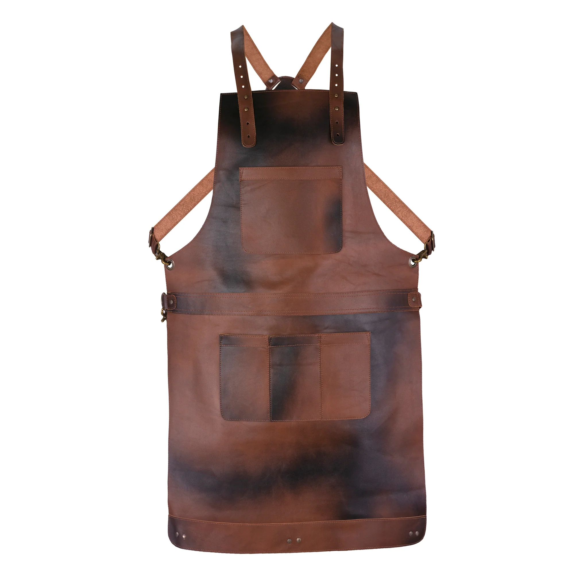The Bedfordshire Full Grain Leather Crossbody Apron - Image 4