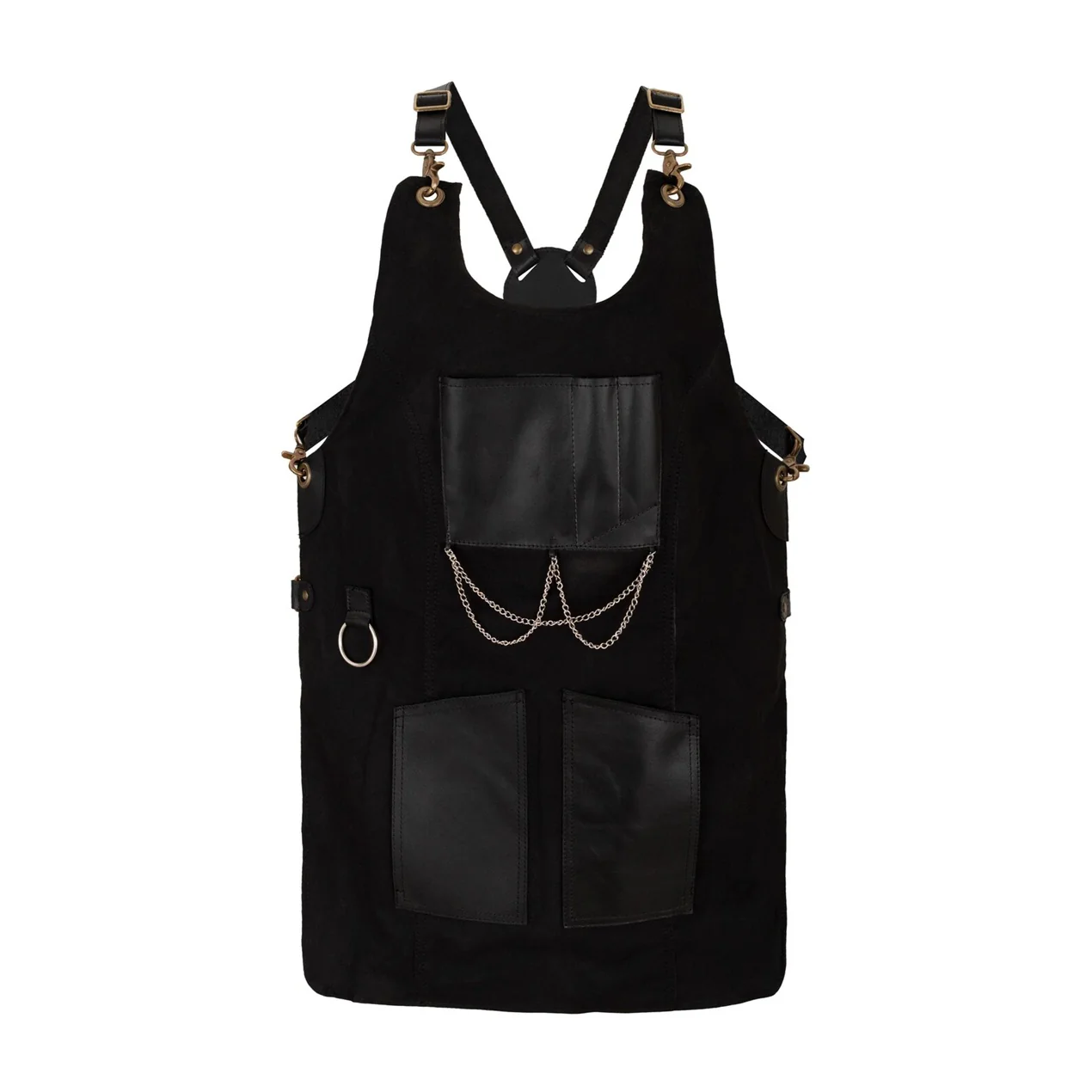 The Bedfordshire New Style Black Canvas and Leather Apron - Image 3