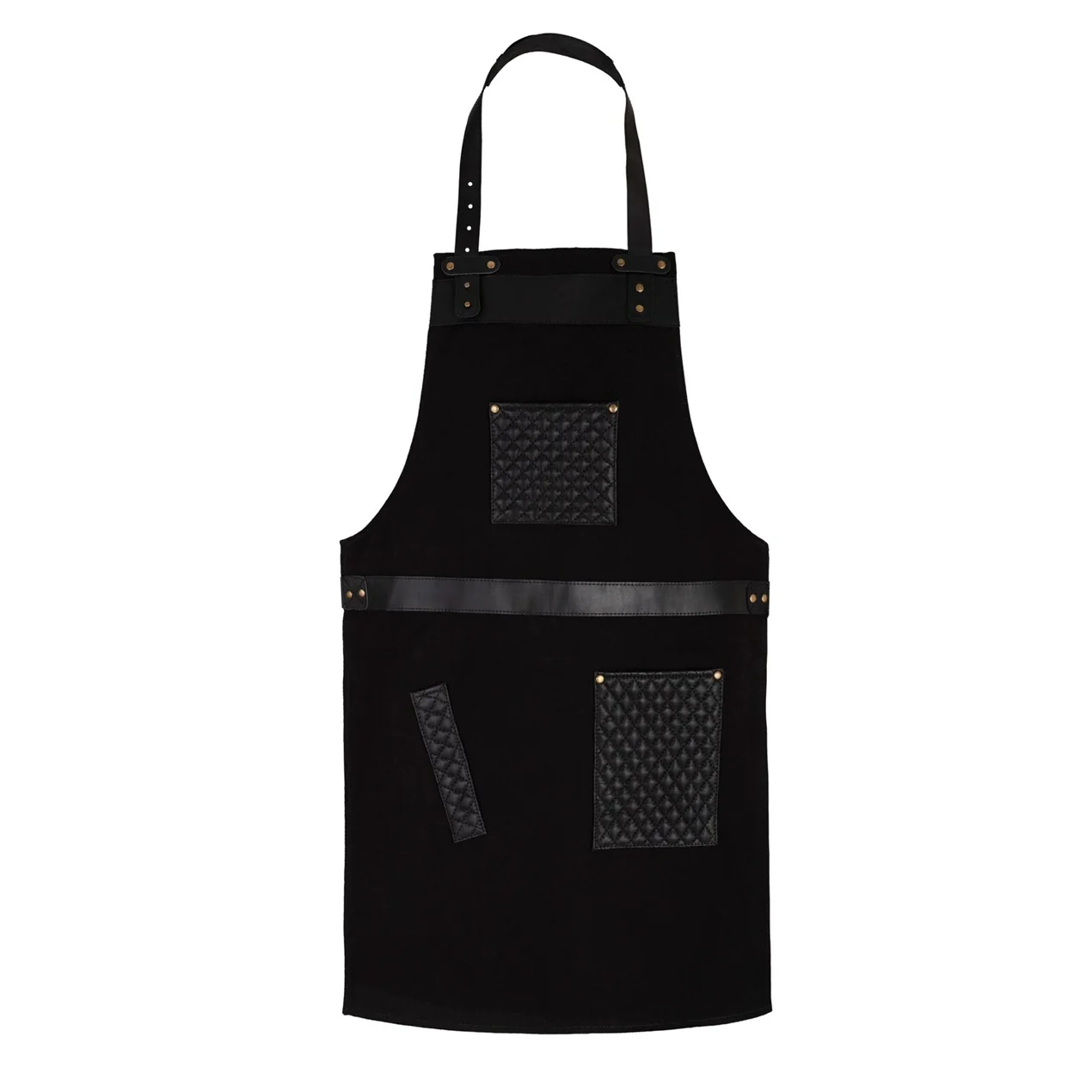 The City of London Canvas Apron with handmade stitching on Leather pockets - Image 7
