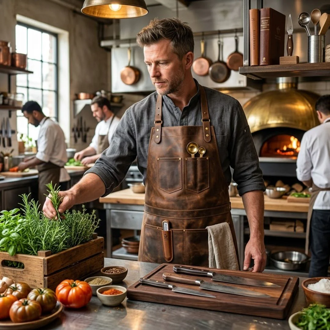 The Berkshire Full Grain Leather Apron - Image 27