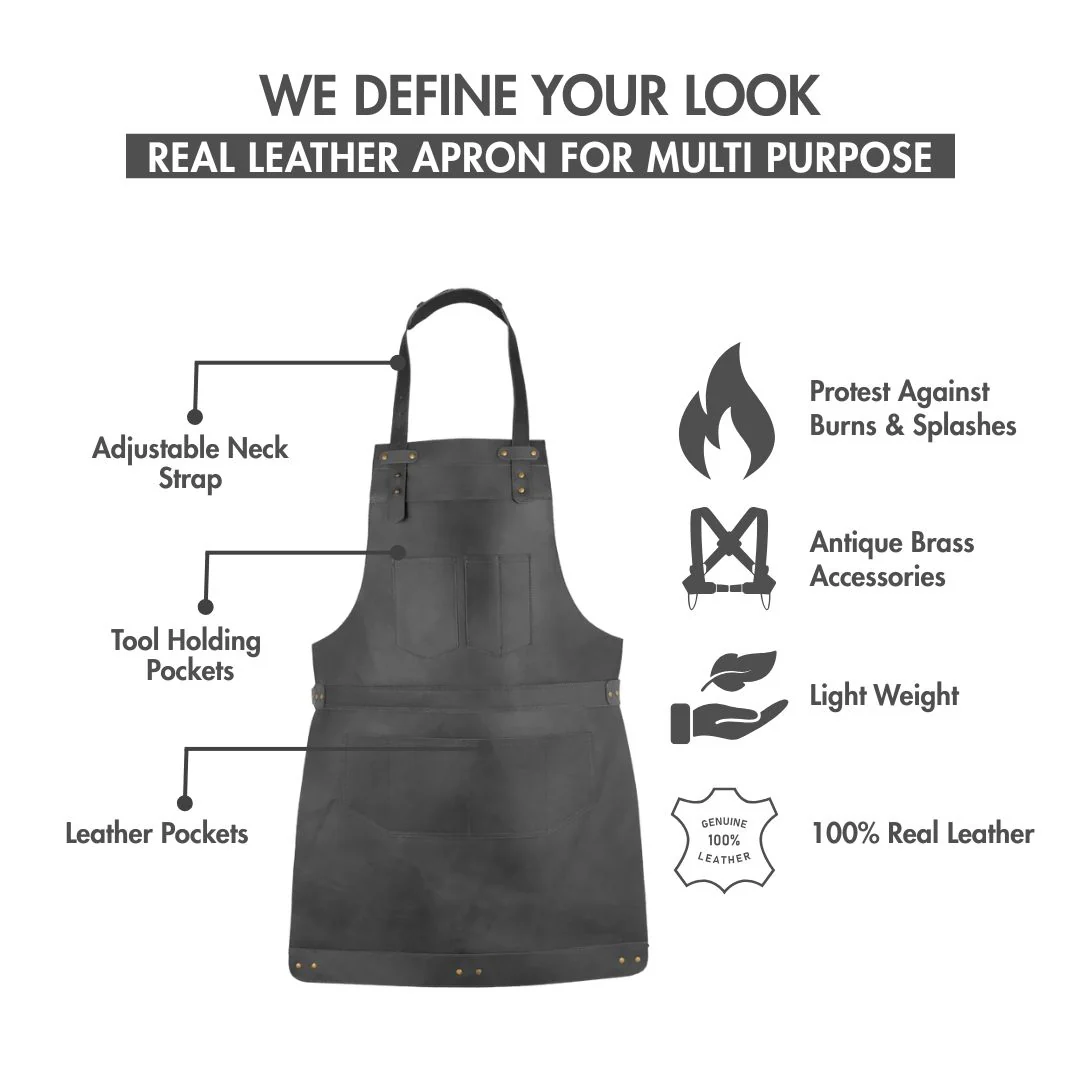 The Berkshire Full Grain Leather Apron - Image 29