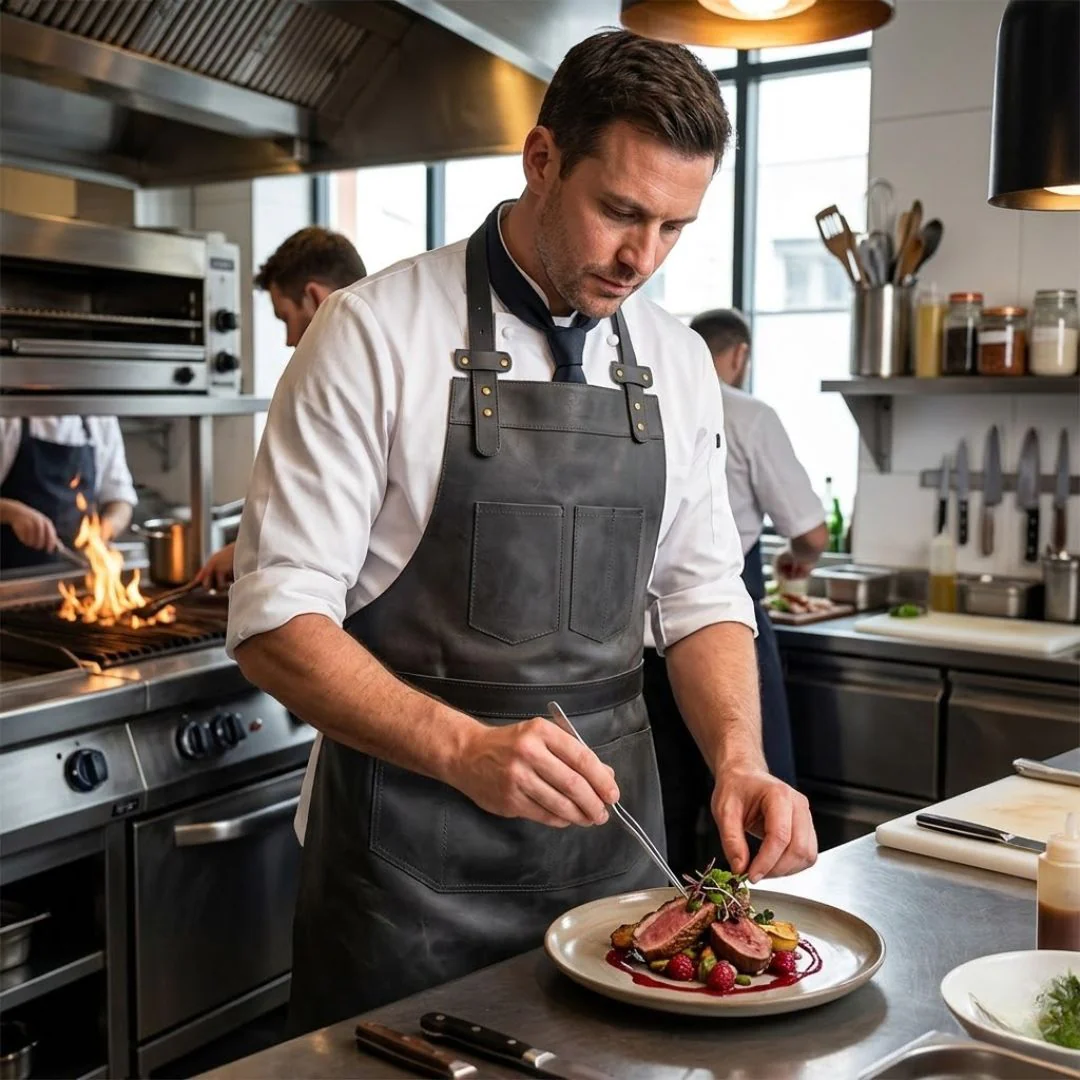 The Berkshire Full Grain Leather Apron - Image 30