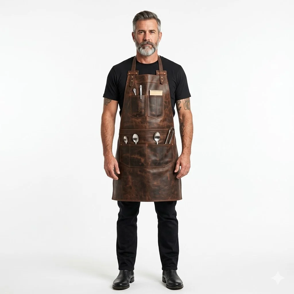The Berkshire Full Grain Leather Apron - Image 5