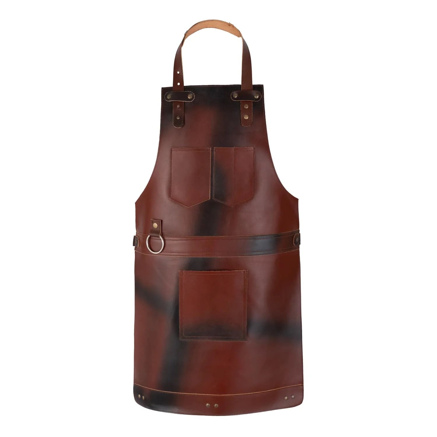 The Bristol Dark Brown Full Grain Kids Leather Apron - Image 2