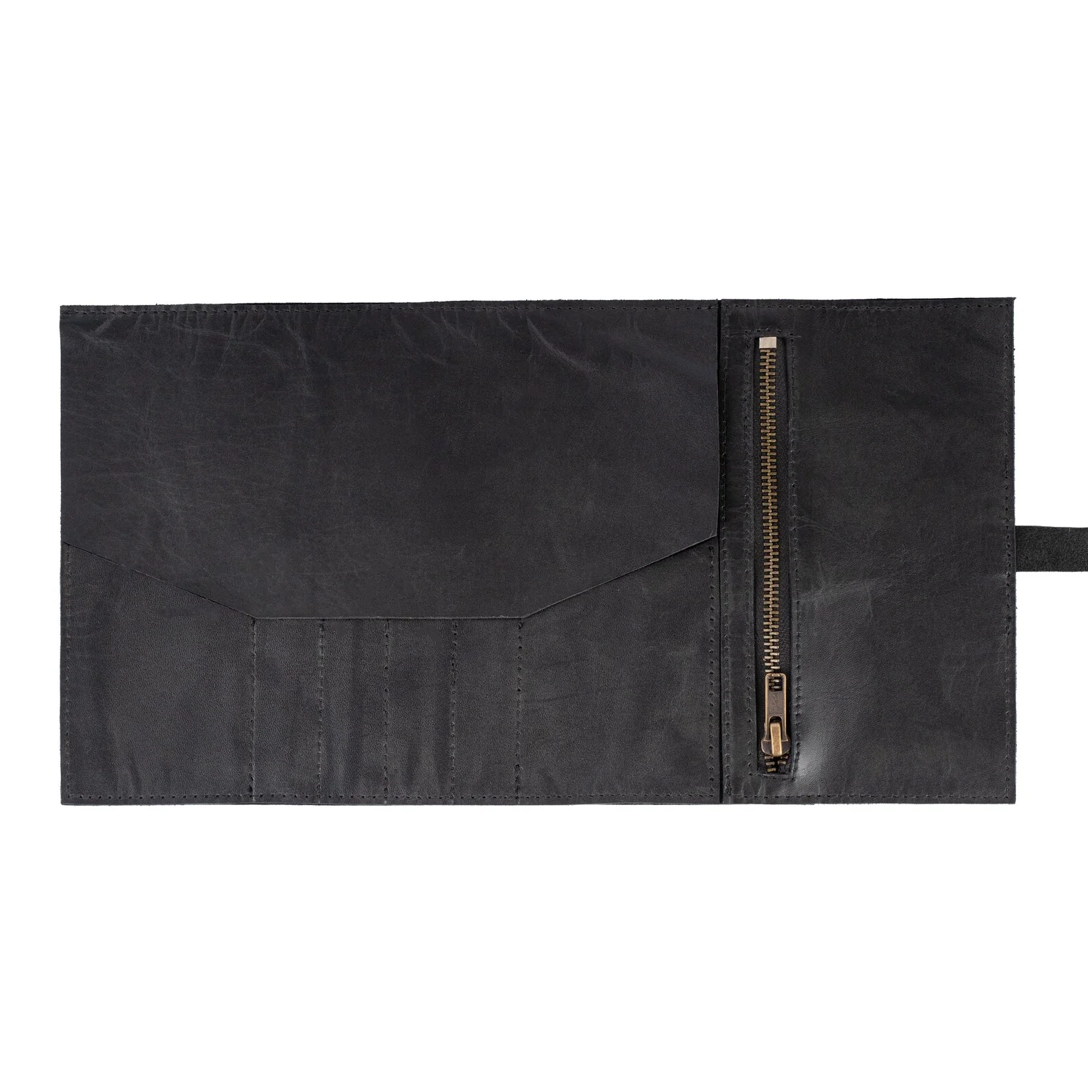 The Bristol Black Leather Pencil Roll for School, Back to School Art Organizer