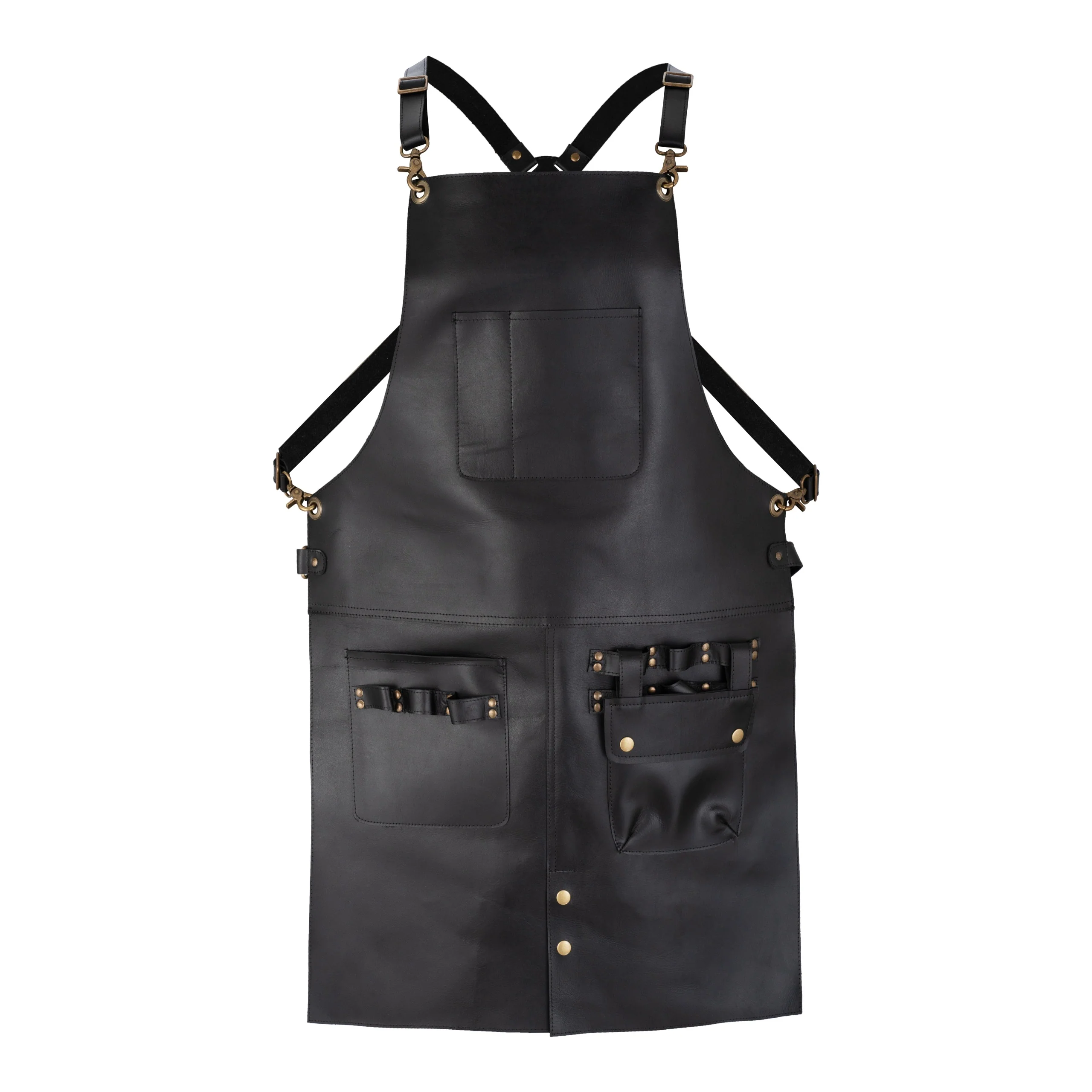 The Cambridgeshire Full Grain Leather Crossback Working Apron - Image 7