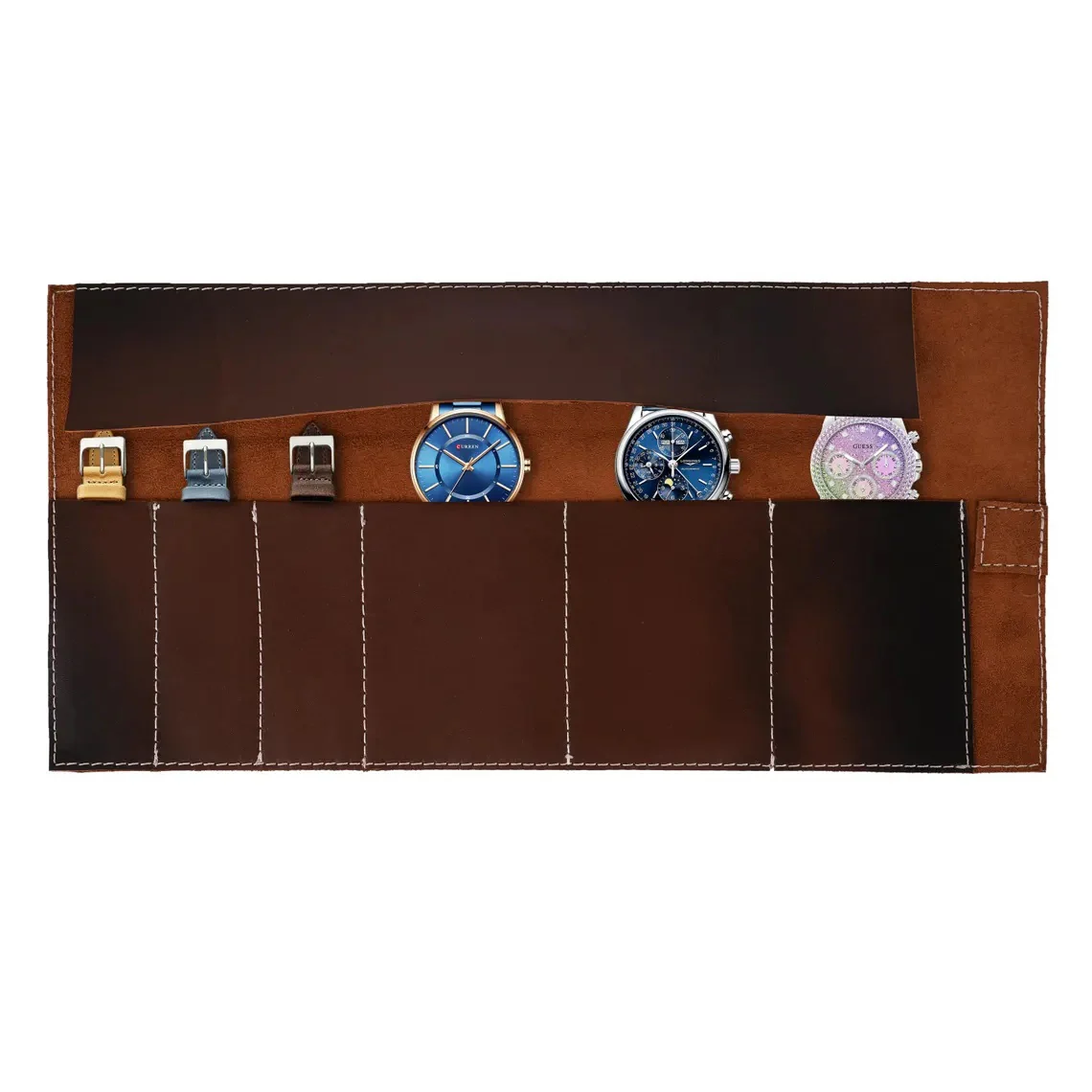 Country Durham Top Grain Leather roll for watch and strap case - Image 3