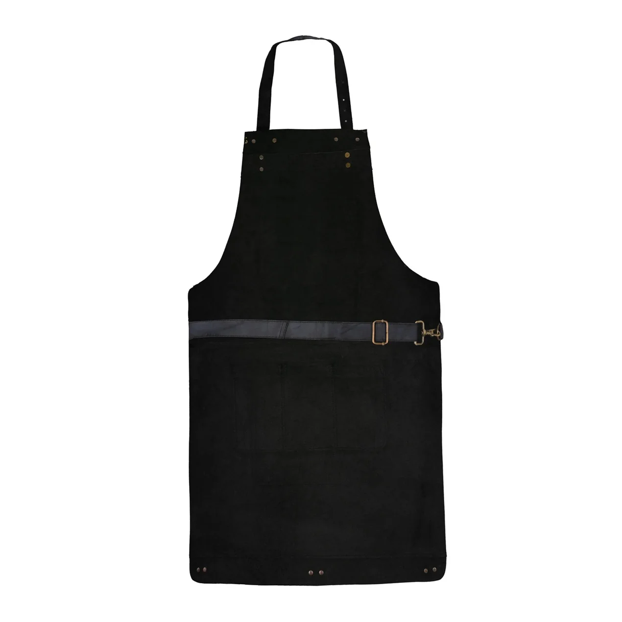 The City of London Leather Apron with handmade stitching on Leather pockets - Image 3