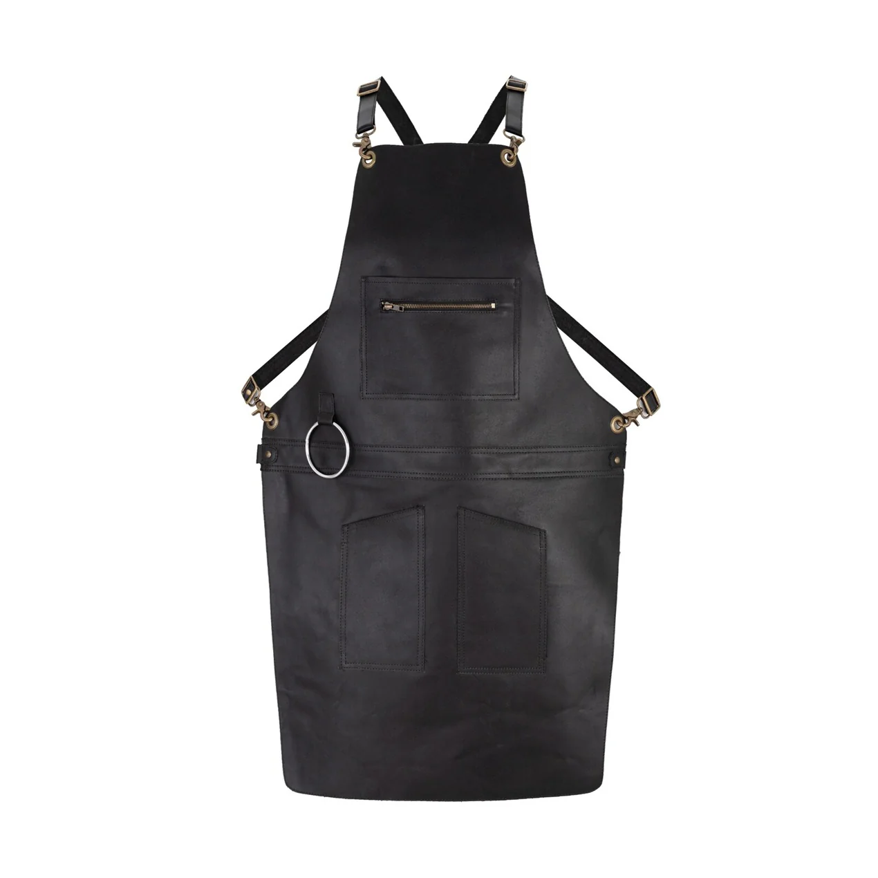 The City of London Full Grain Leather Apron with Zip - Image 12