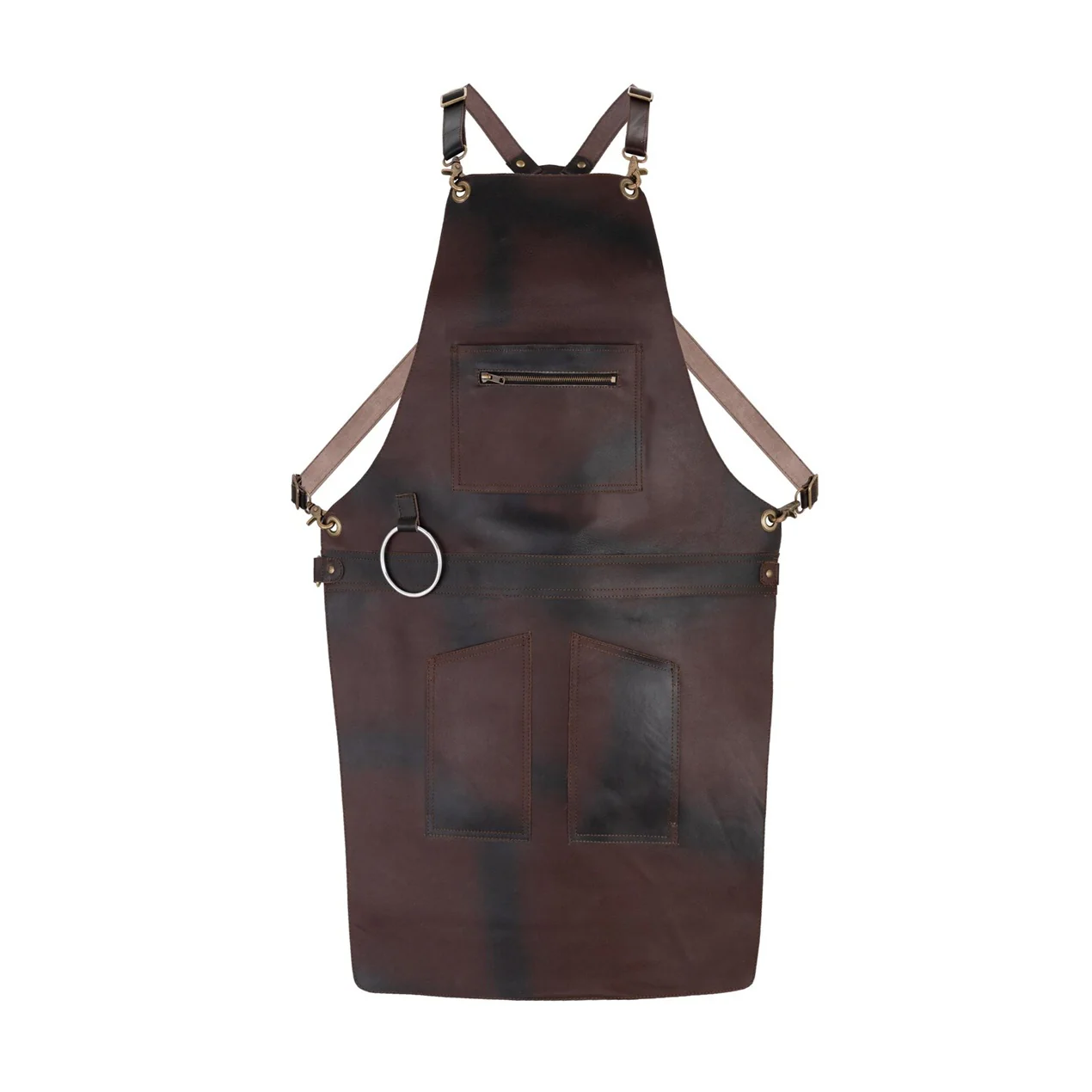 The City of London Full Grain Leather Apron with Zip - Image 3