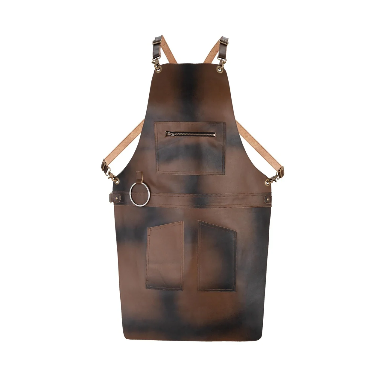 The City of London Full Grain Leather Apron with Zip - Image 6