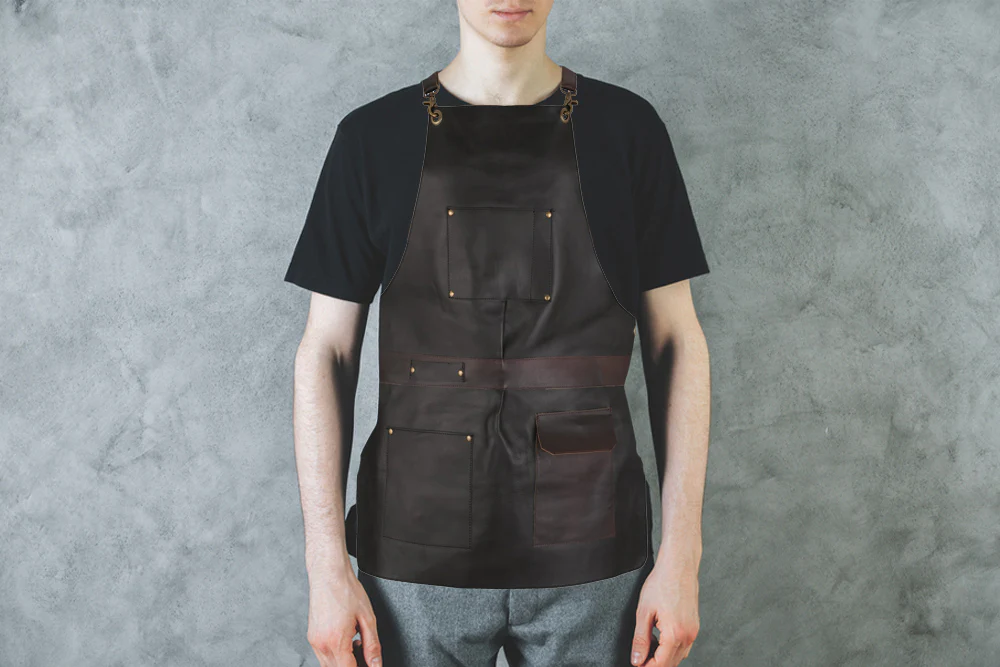 The City Of London Full Grain Leather Crossbody Shirt Style Apron - Image 12