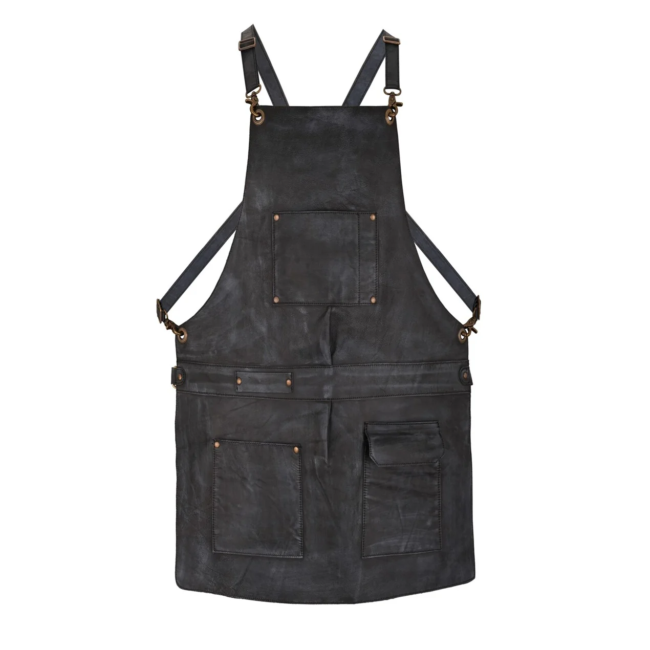 The City Of London Full Grain Leather Crossbody Shirt Style Apron - Image 13