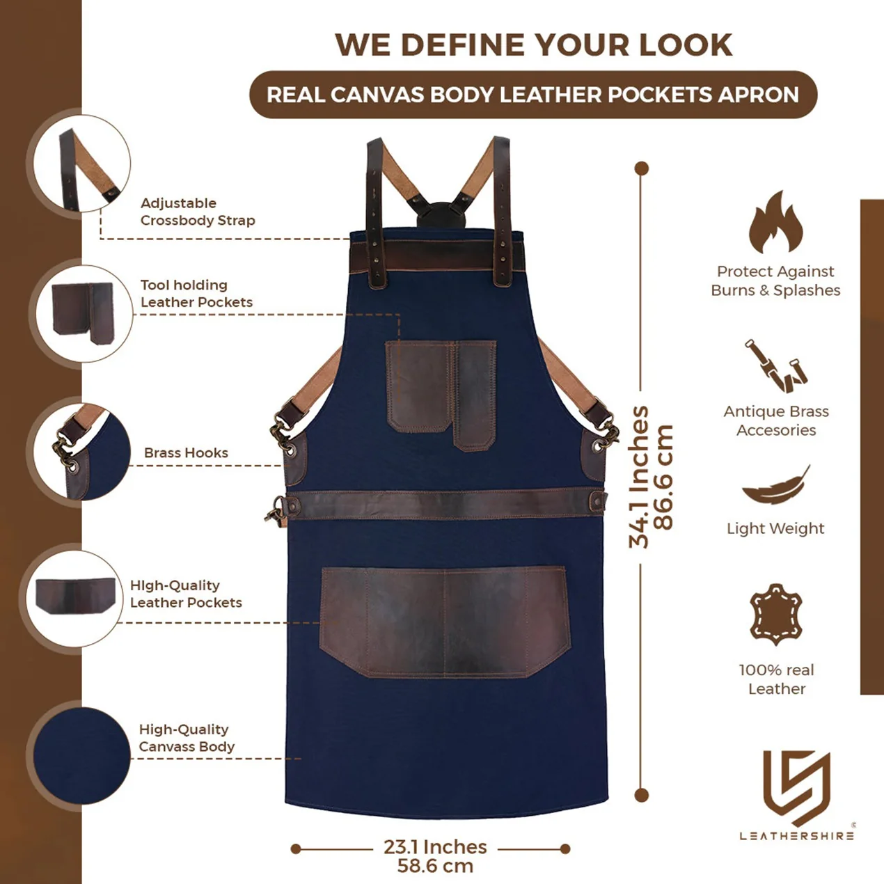 The County Durham Canvas Crossbody Apron - Image 2