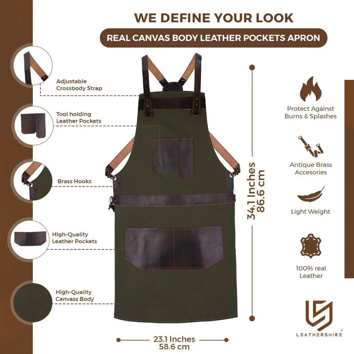 The County Durham Canvas Crossbody Apron - Image 6