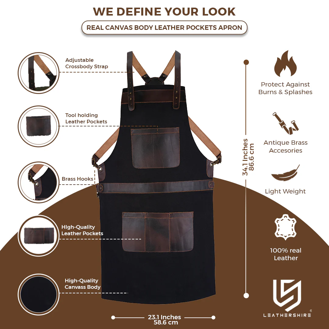 The Derbyshire Canvas Crossbody BBQ Apron - Image 10
