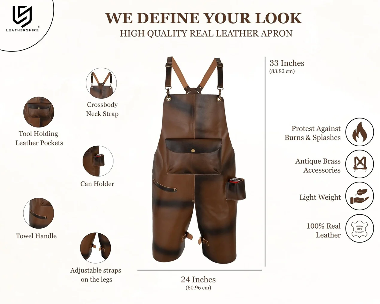 The Devon Split Leg Leather Apron - Image 10