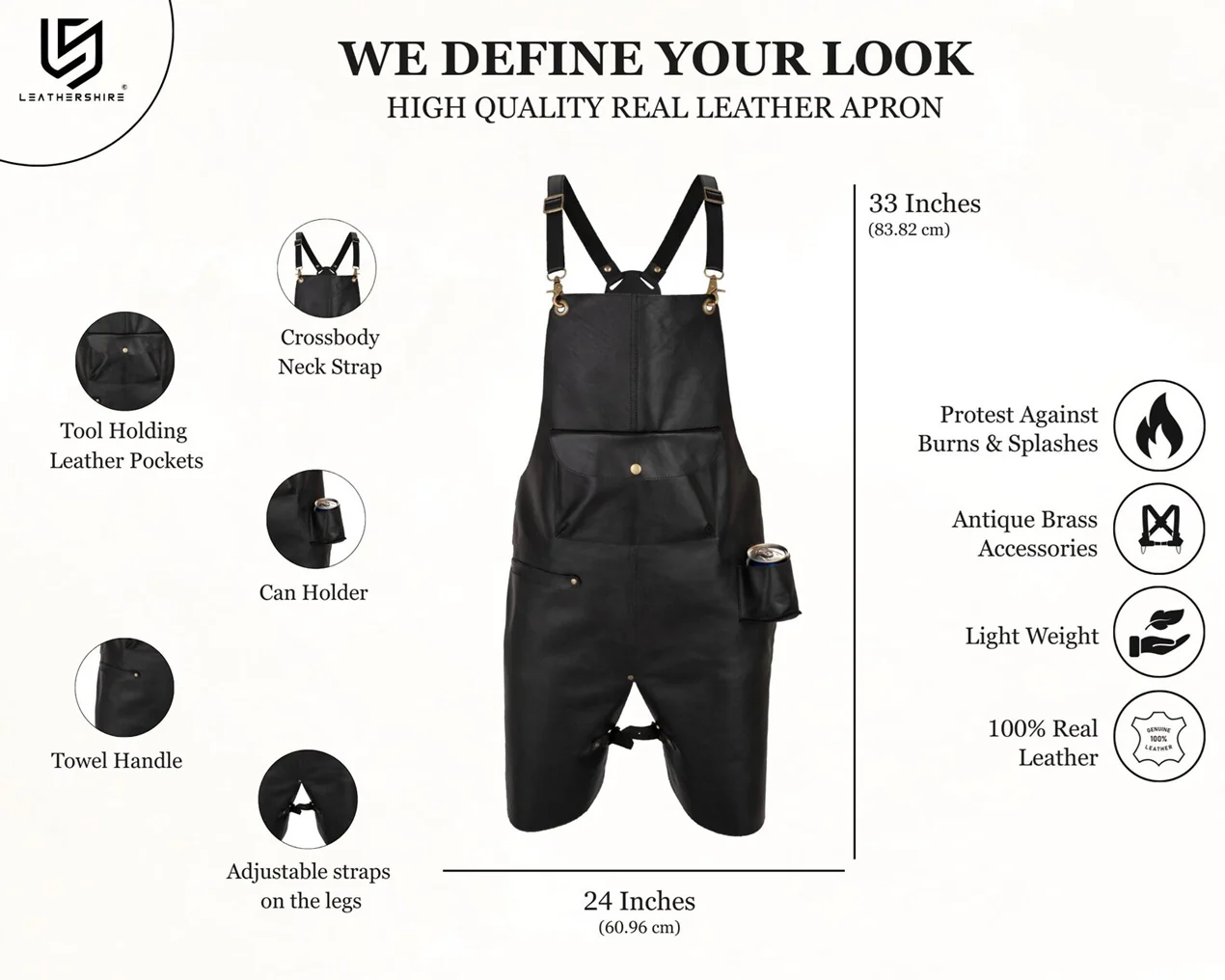 The Devon Split Leg Leather Apron - Image 12