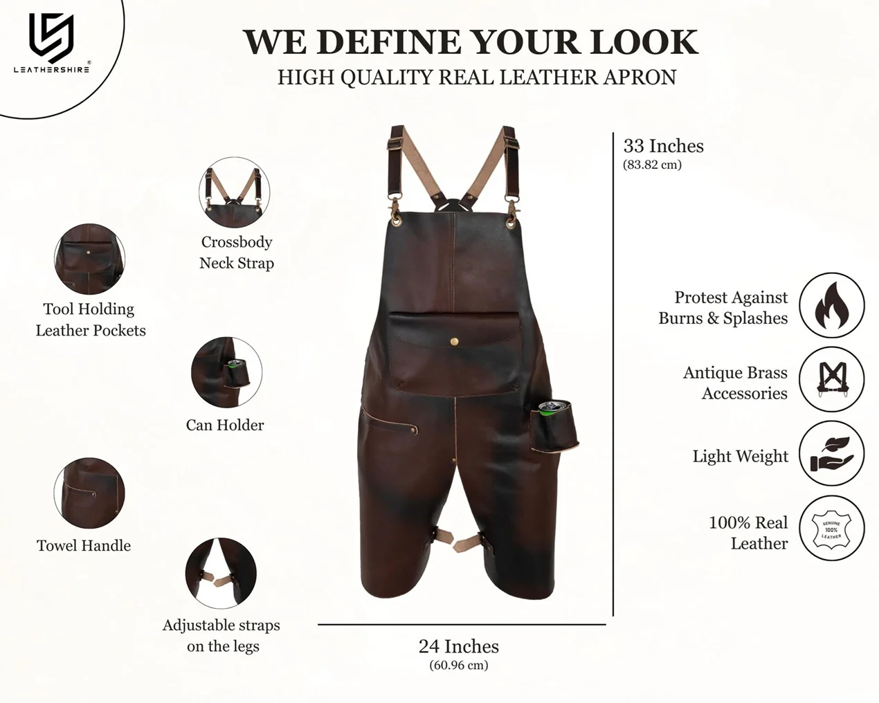 The Devon Split Leg Leather Apron - Image 6