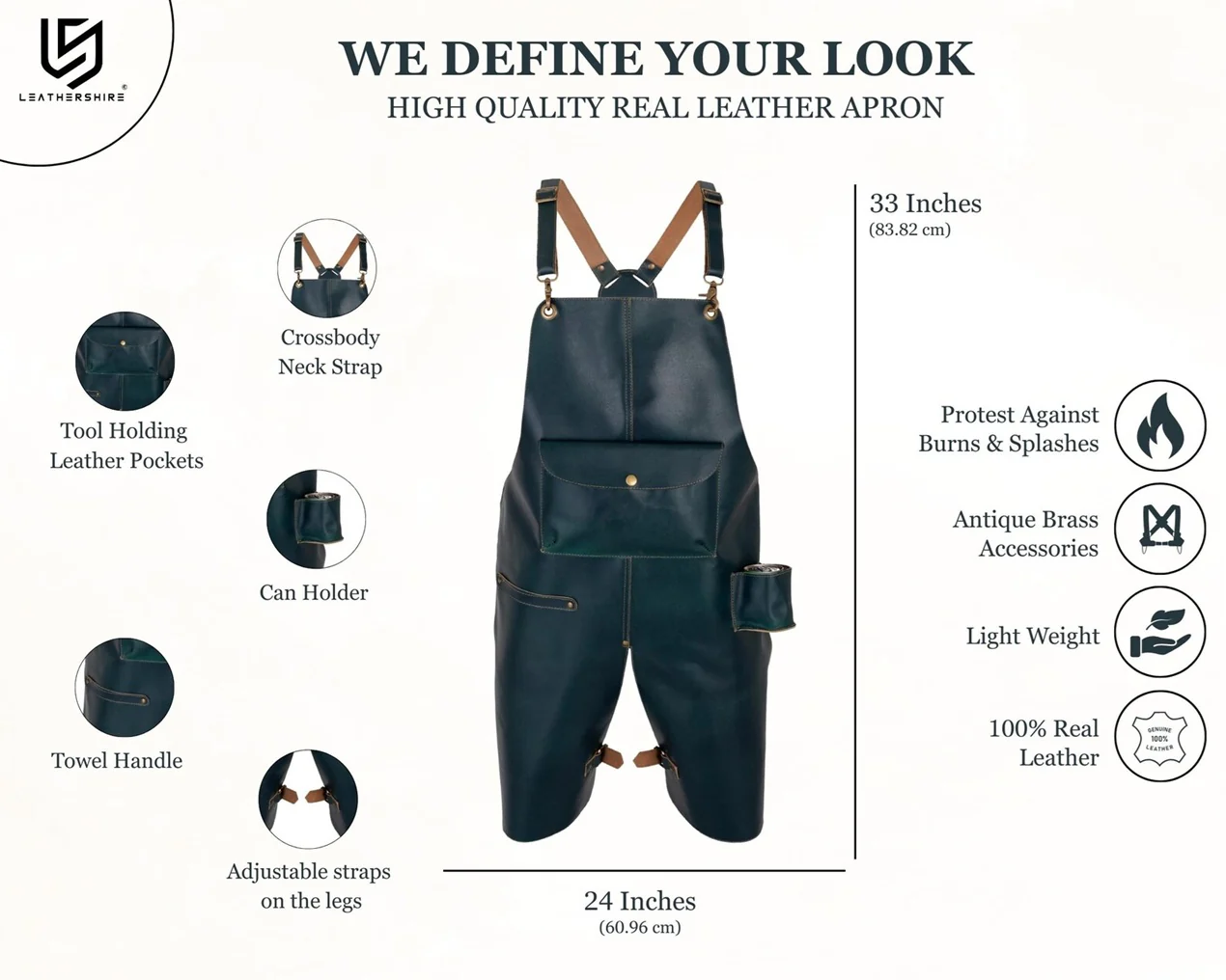 The Devon Split Leg Leather Apron - Image 8