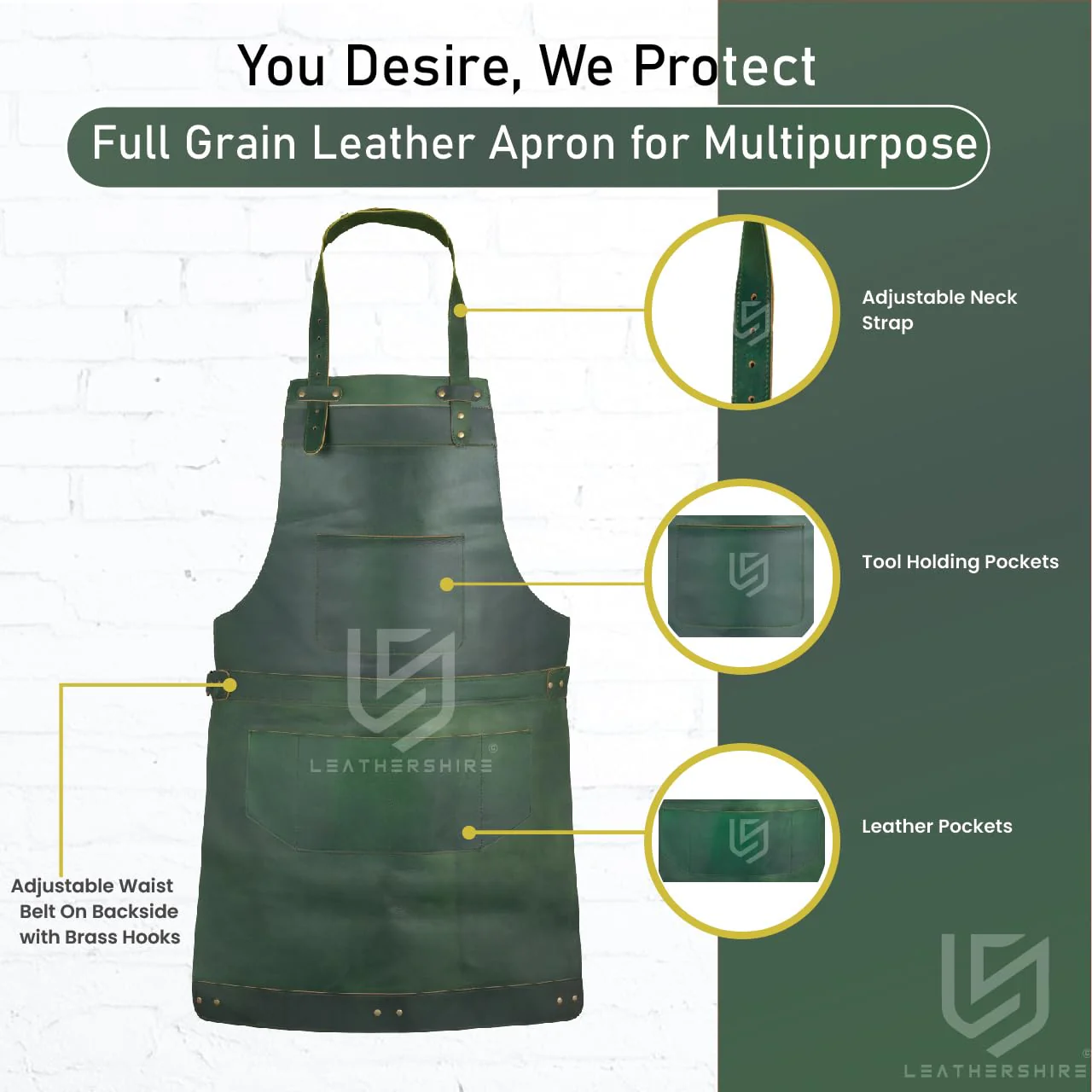 The Devon Full Grain Leather Apron - Image 19
