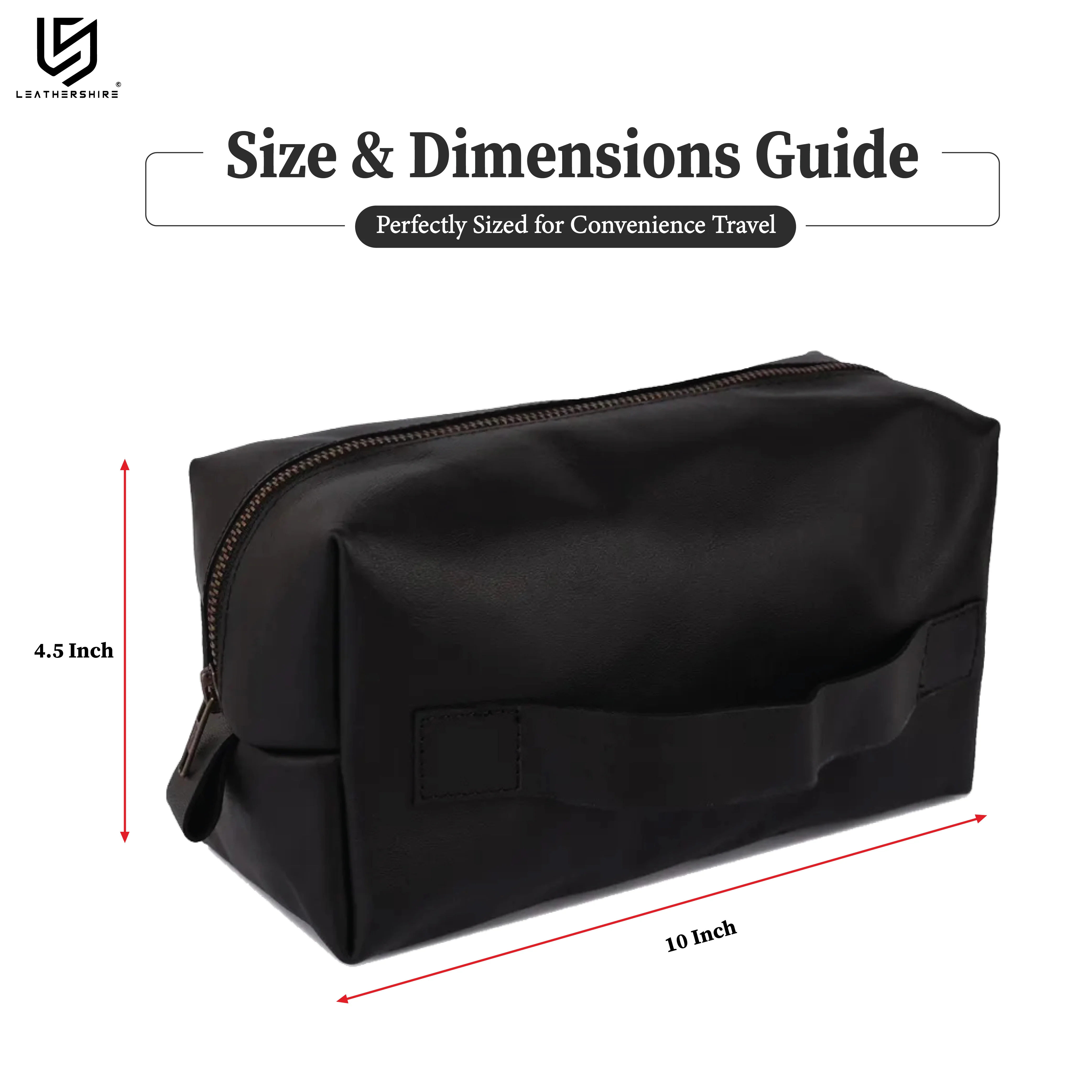 The Ultimate Travel Kit (3-in-1) Black Leather Duffle Bag with Leather Shaving Bag & Leather Journal - Image 7