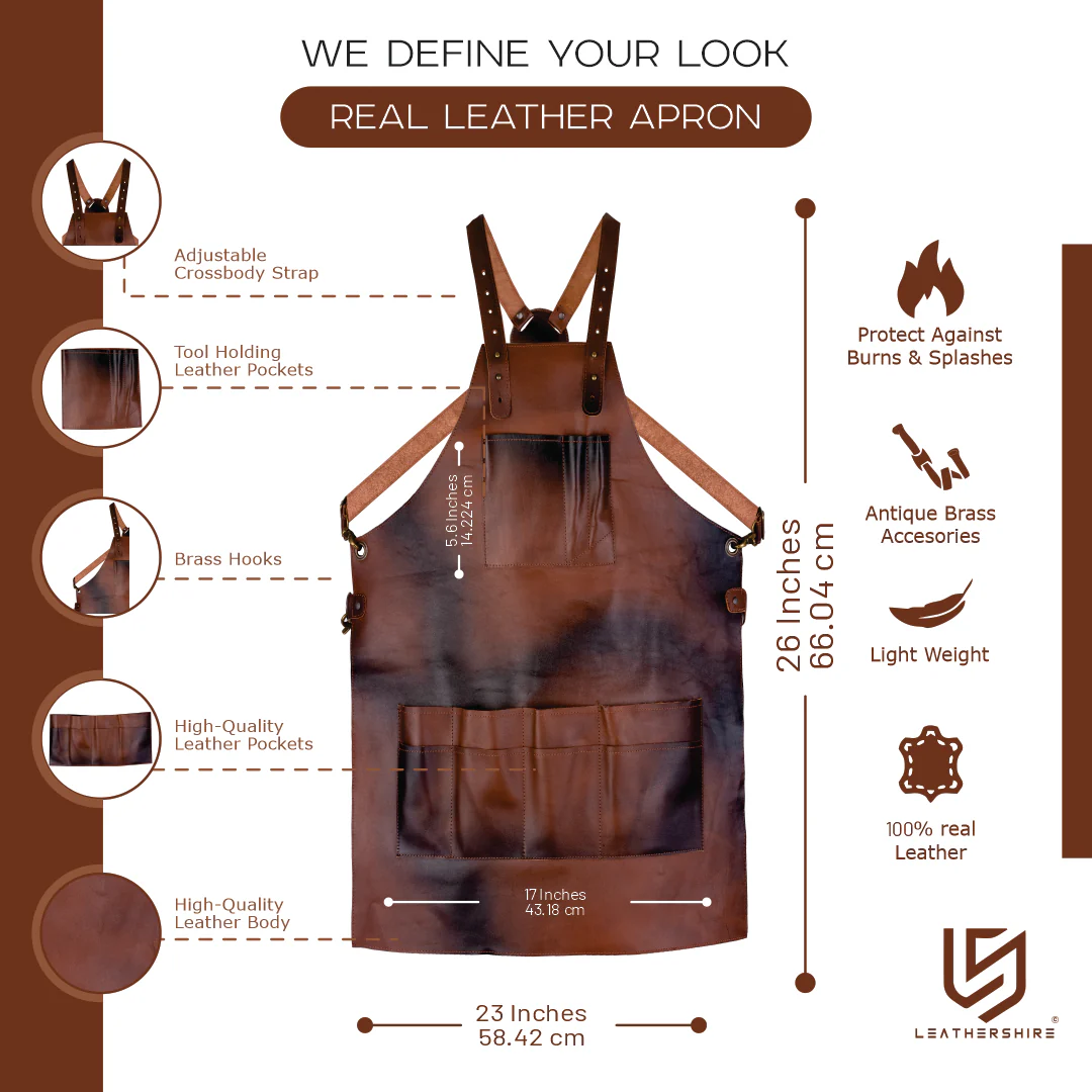 The Gloucestershire Leather Tool Working Apron - Free Customized Branding - Image 7