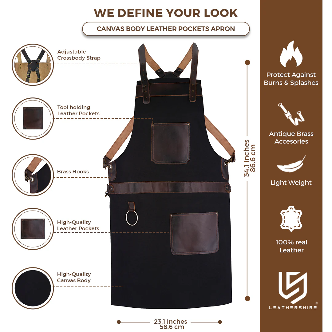 The Greater Manchester Canvas Crossbody Blacksmith Apron - Image 13