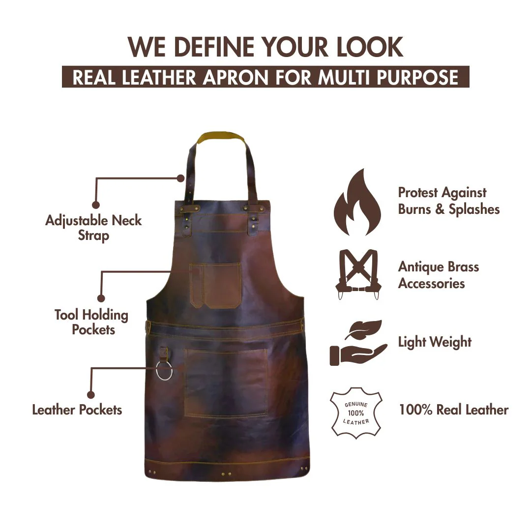 The Herefordshire Leather Apron - Free Customized Branding - Image 17