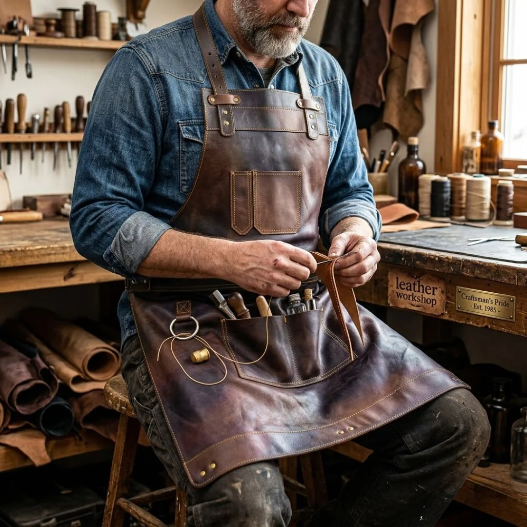 The Herefordshire Leather Apron - Free Customized Branding - Image 18