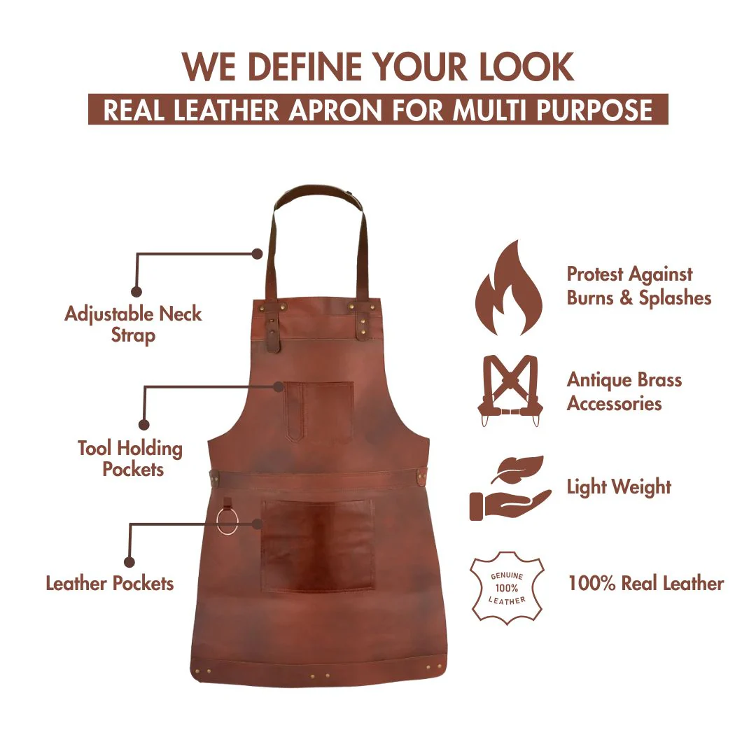 The Herefordshire Leather Apron - Free Customized Branding - Image 21