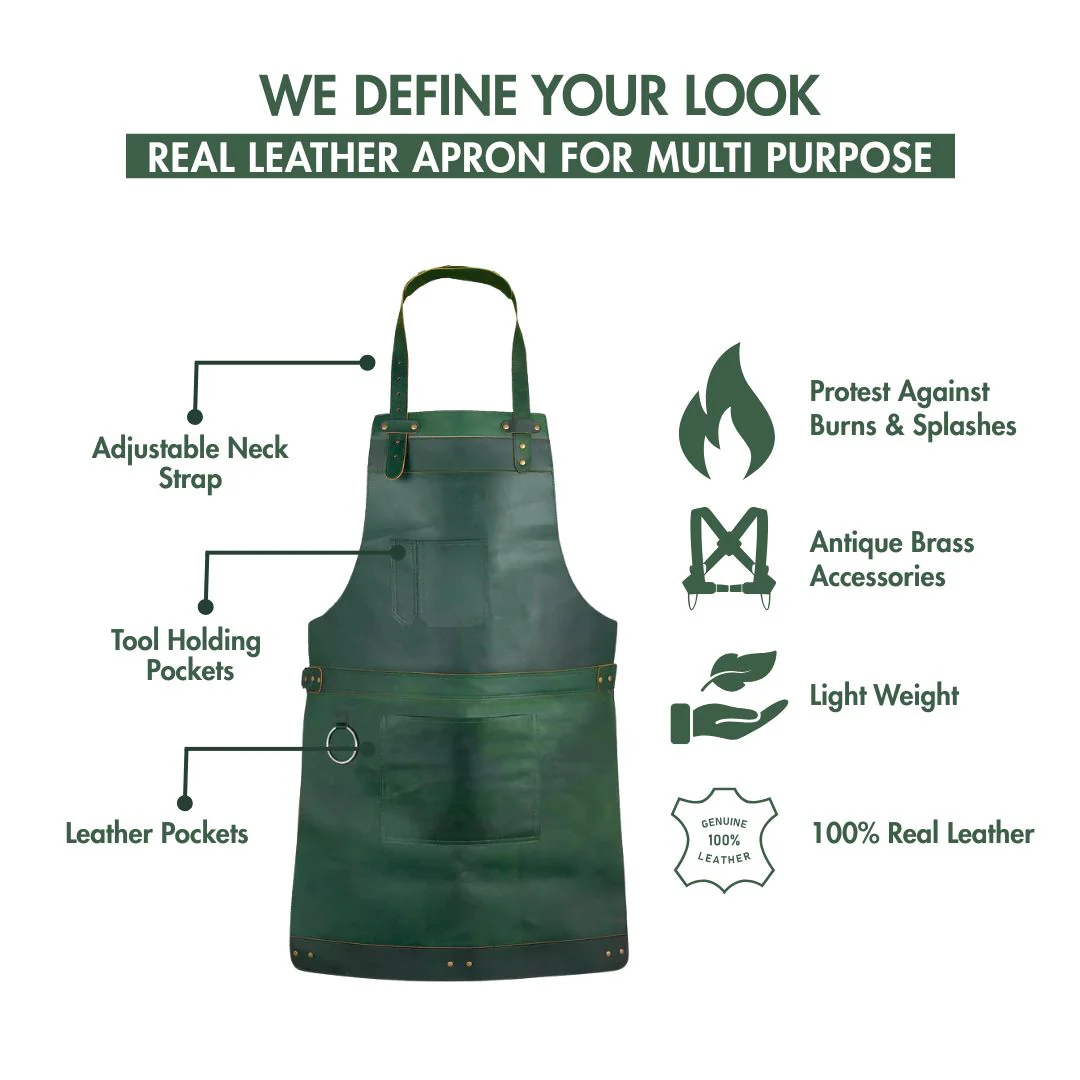 The Herefordshire Leather Apron - Free Customized Branding - Image 29