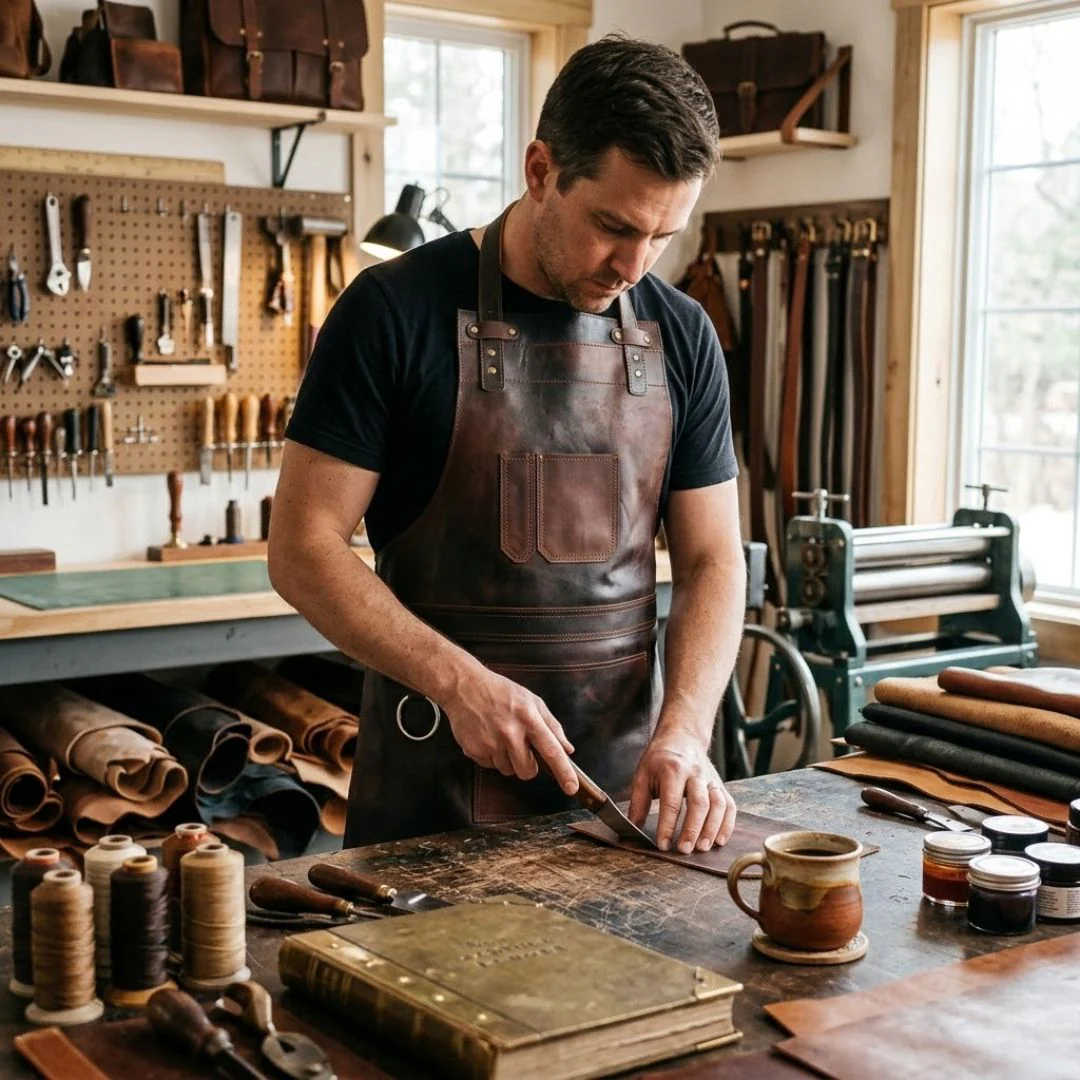 The Herefordshire Leather Apron - Free Customized Branding - Image 6