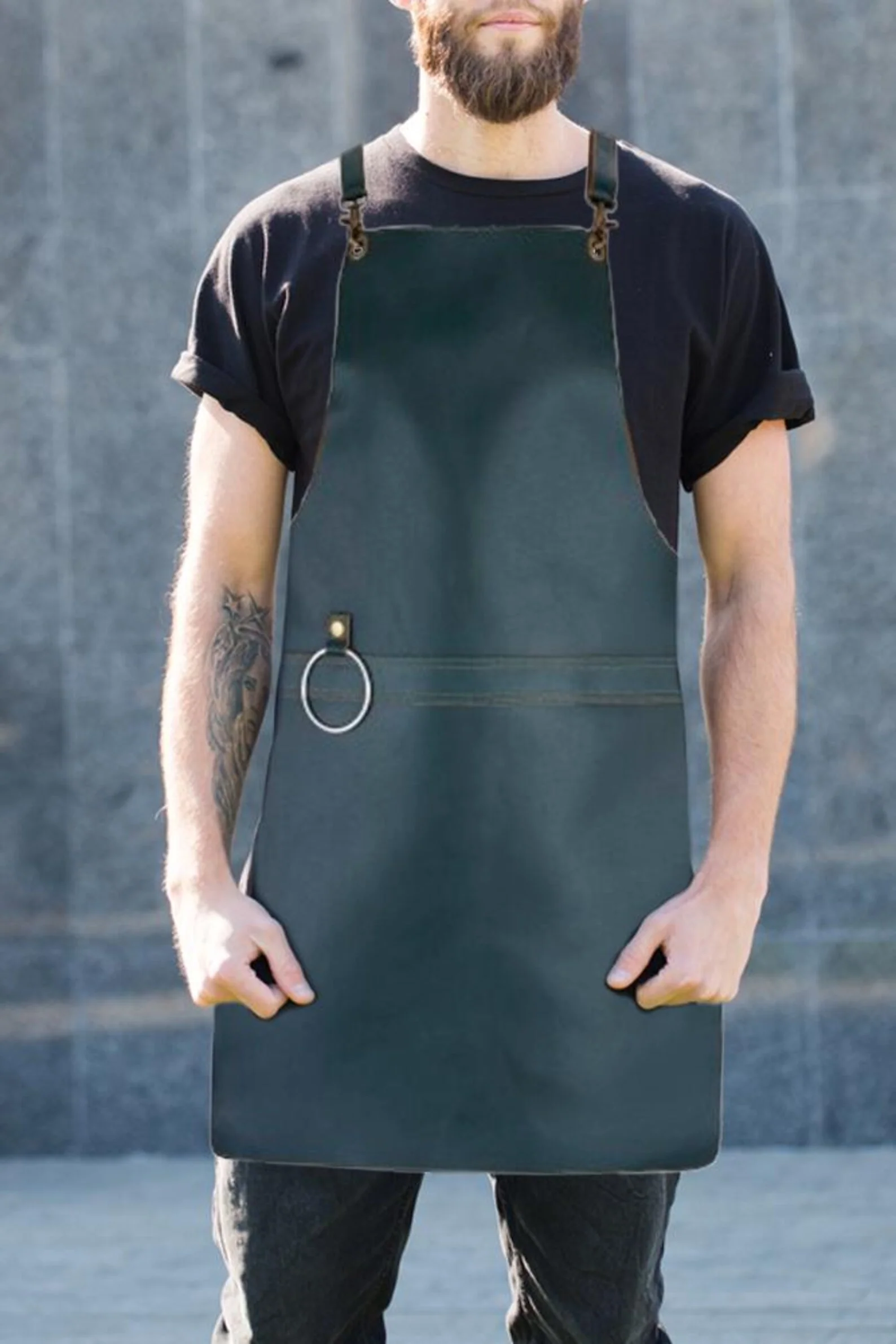 The Isle of Weight Full Grain Leather Without Pockets Apron - Image 18