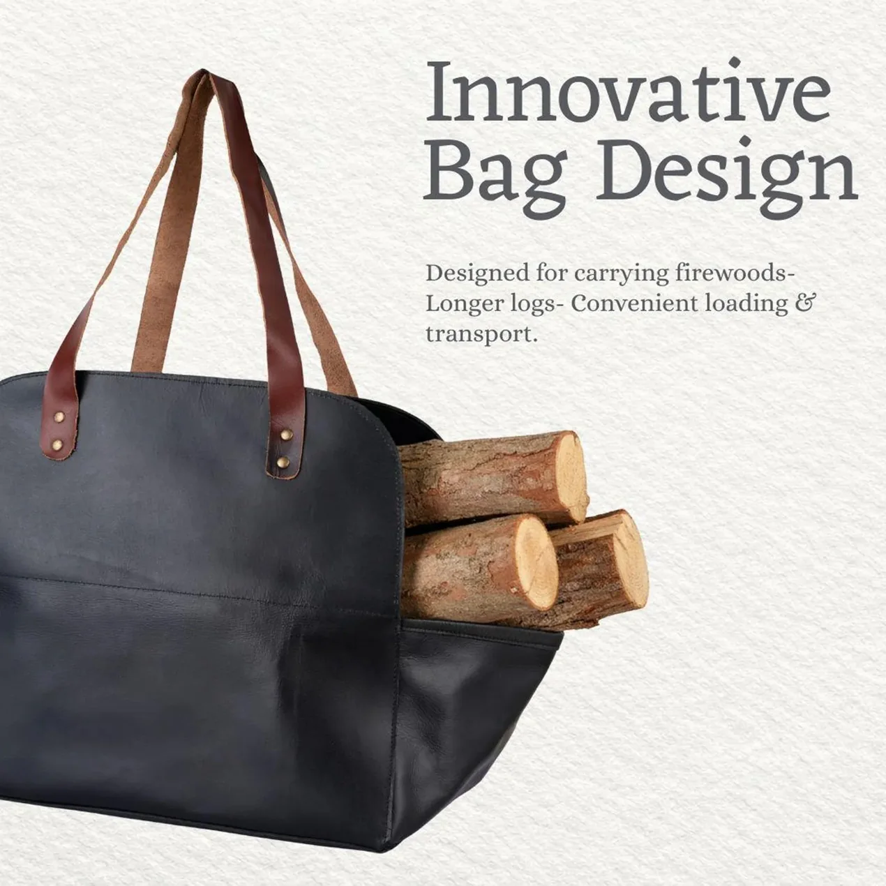 The Herefordshire Leather Firewood Carrier - Image 14