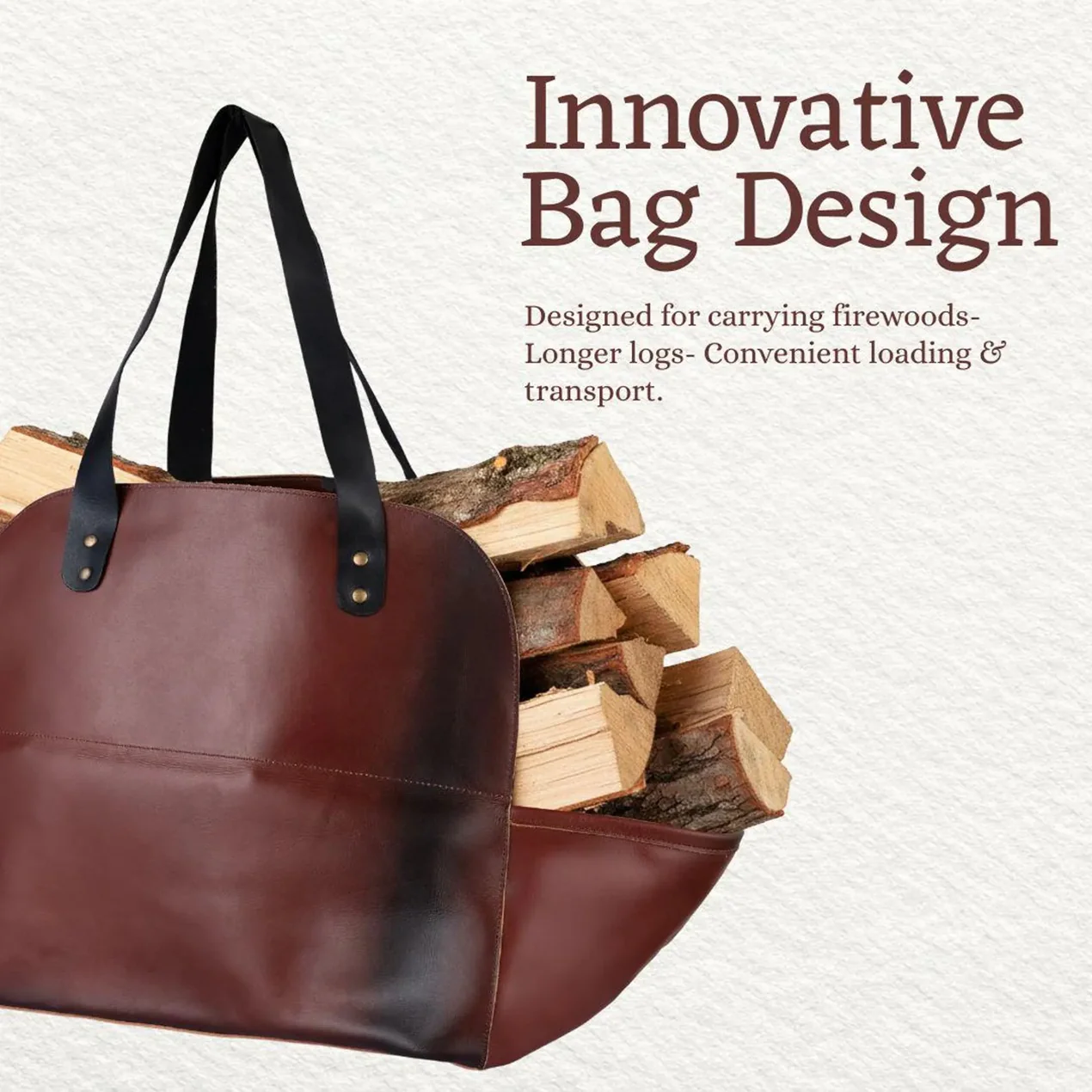 The Herefordshire Leather Firewood Carrier - Image 18