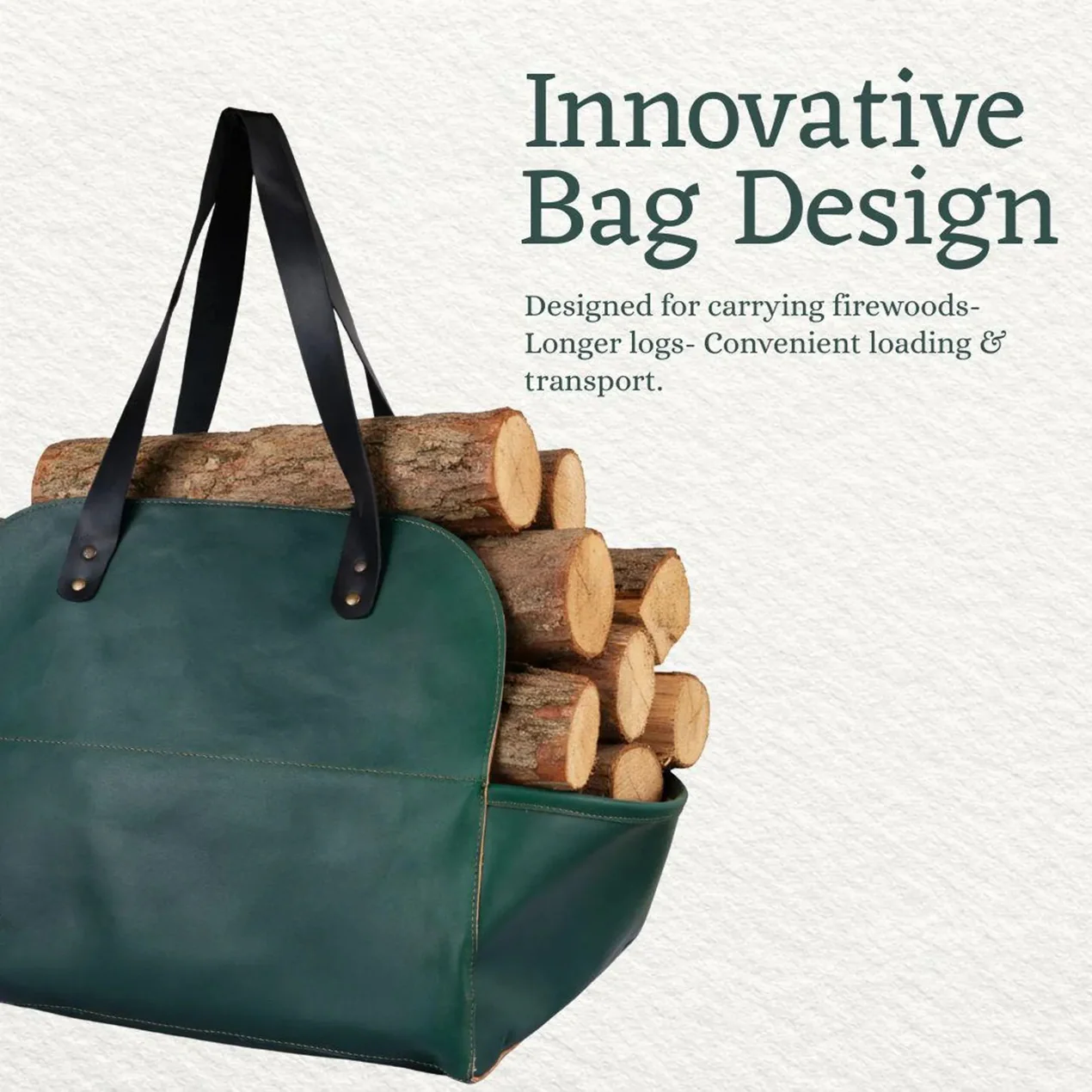 The Herefordshire Leather Firewood Carrier - Image 9