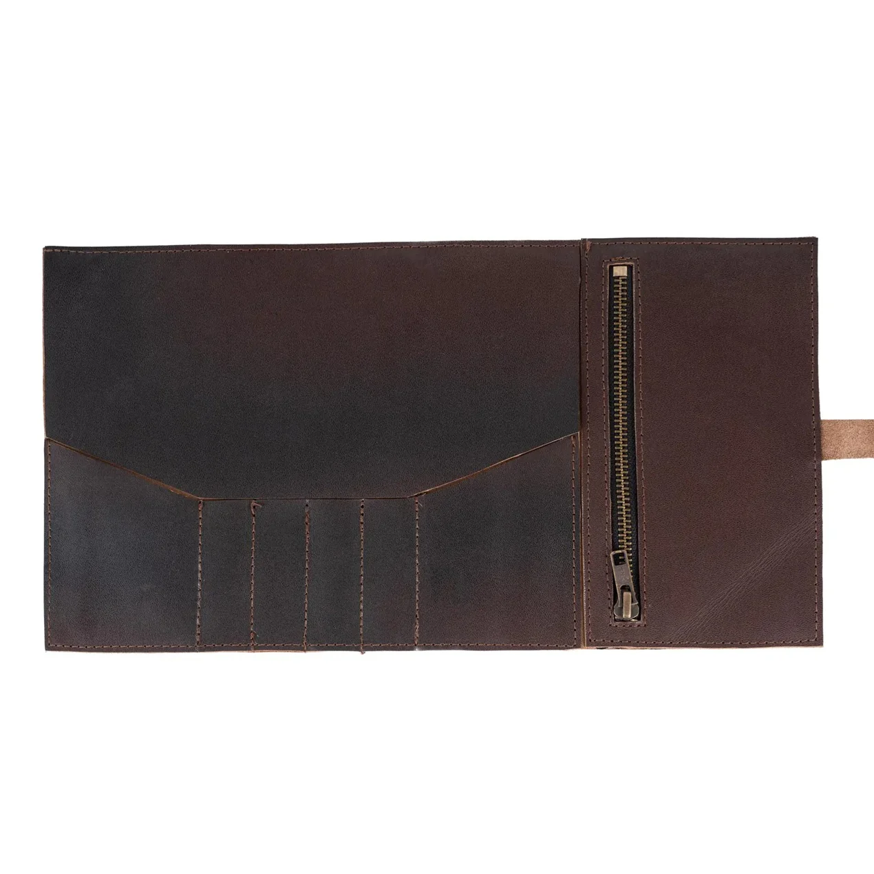 The Executive Office Set (4-in-1) Dark Brown Leather Laptop Bag & Laptop Sleeve with Leather Pencil  Roll & Leather Journal - Image 8