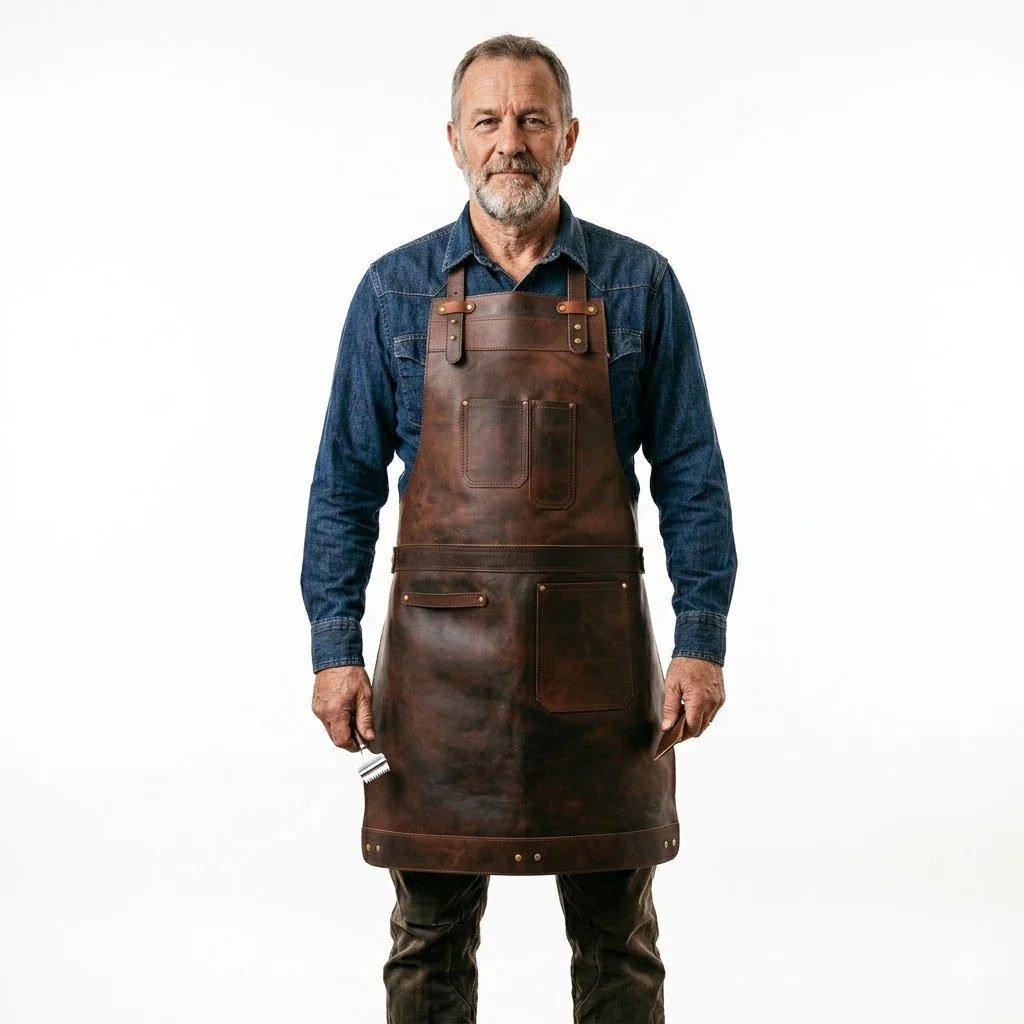 The Northamptonshire Full Grain Leather Apron - Free Customized Branding - Image 19